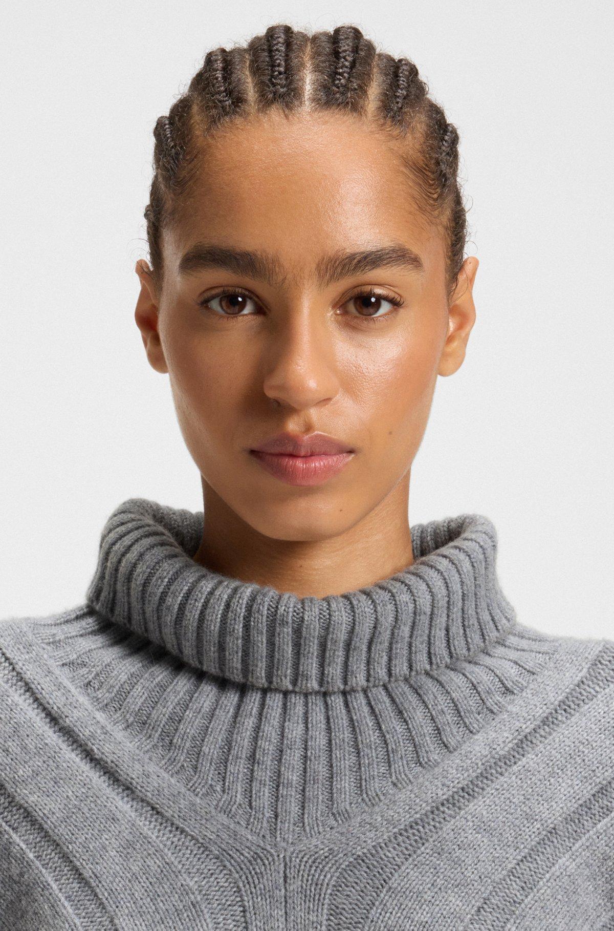 Rollneck sweater in virgin wool and cashmere Product Image