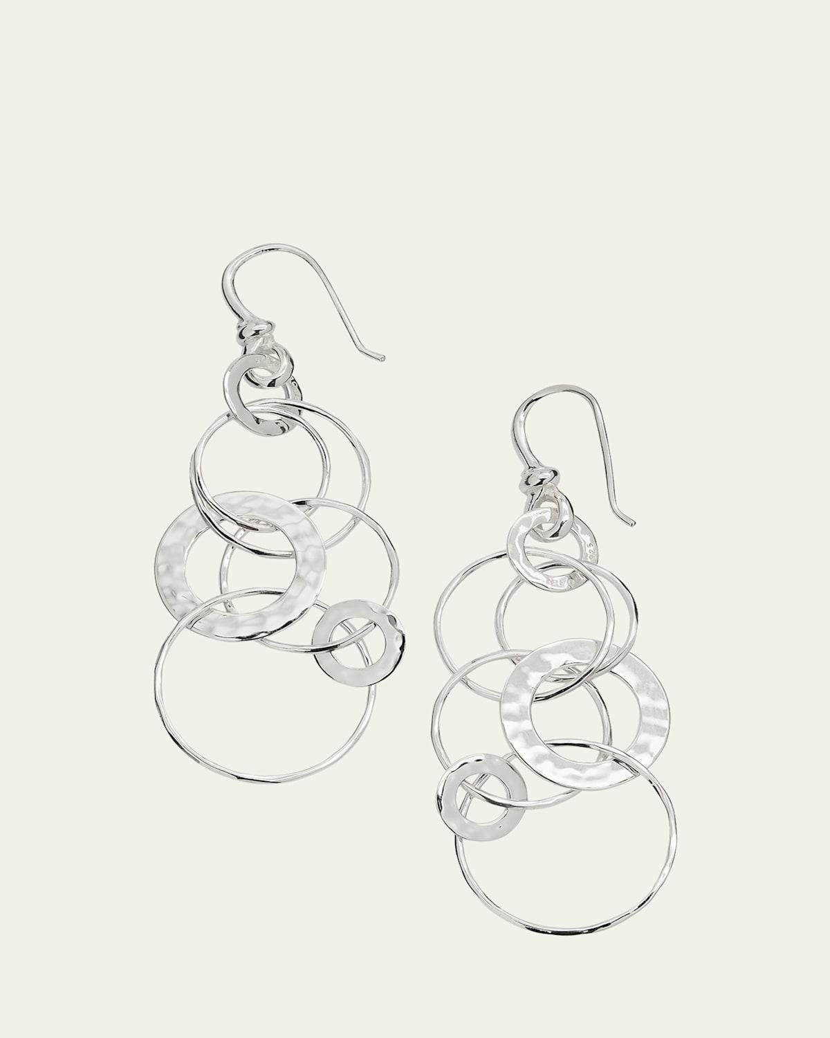 Womens 925 Classico Hammered Jet Set Drop Earrings Product Image