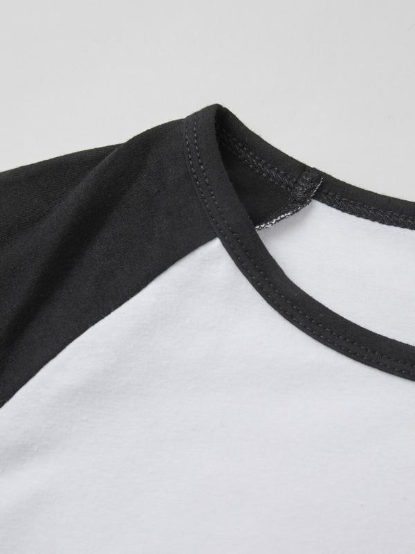 Contrast Raglan Slim Short Sleeve Tee Product Image