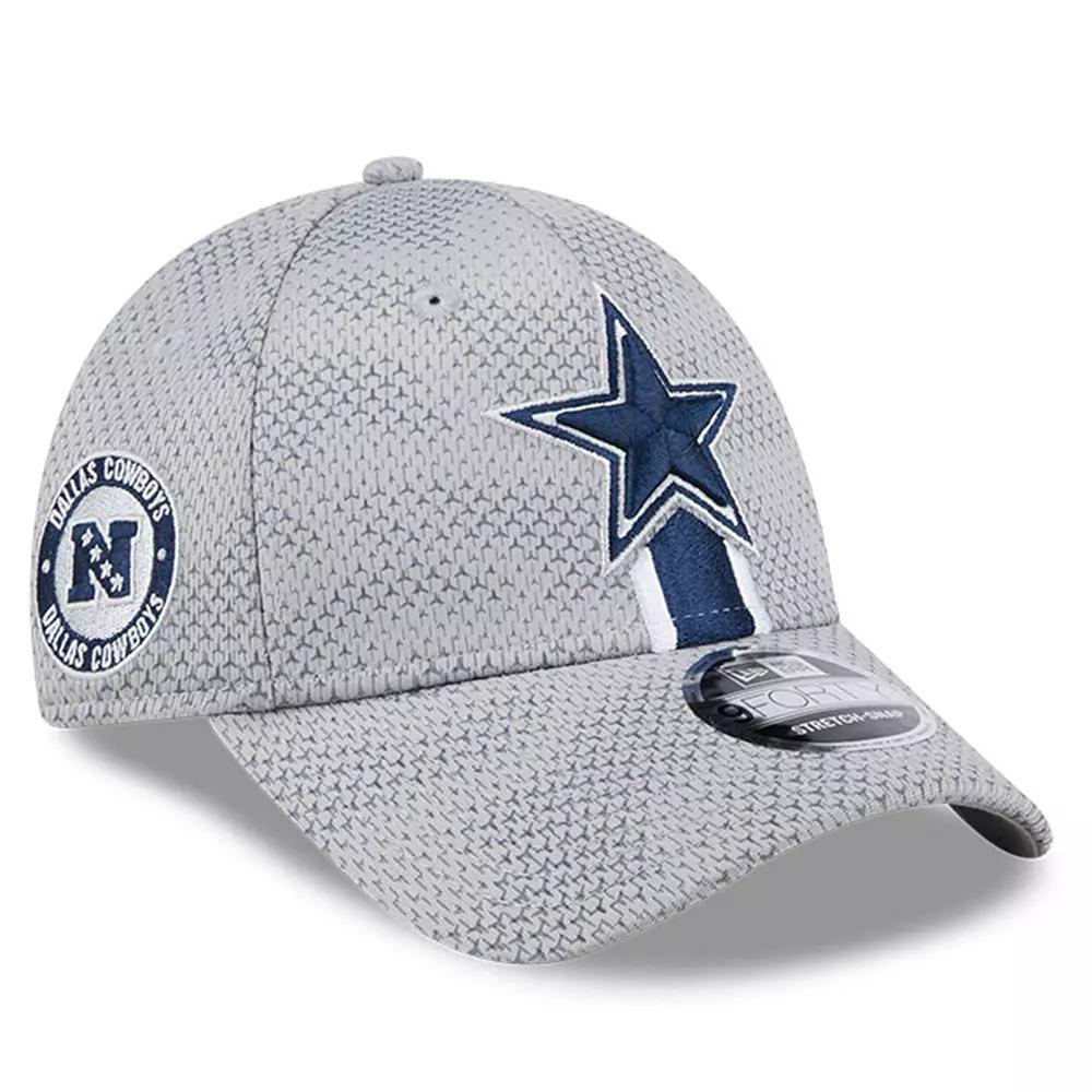 Men's New Era Gray Dallas Cowboys 2024 Sideline 9FORTY Stretch-Snap Hat, Grey Product Image