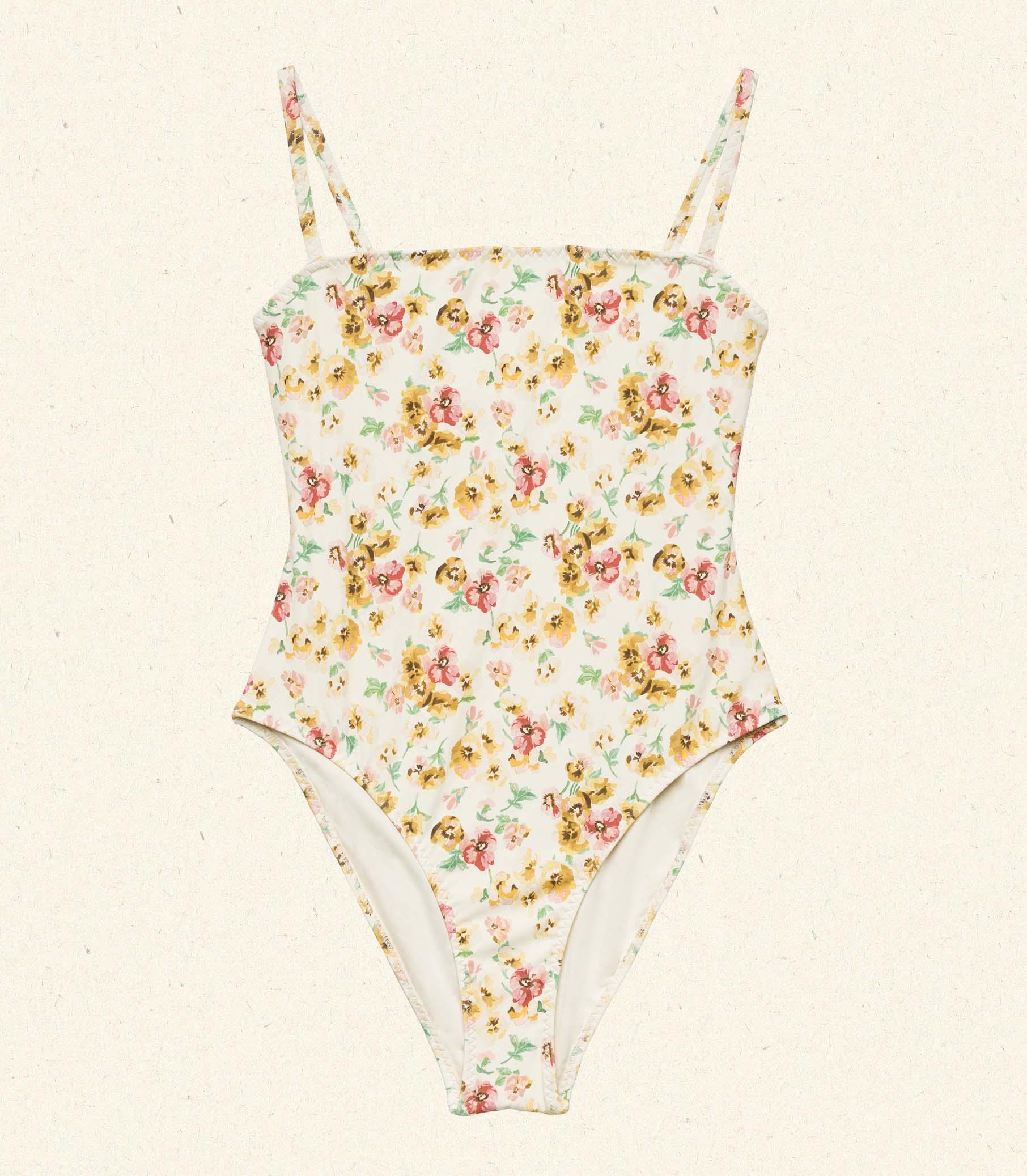 MARBELLA MAILLOT -- CITRON PANSY FLORAL Product Image