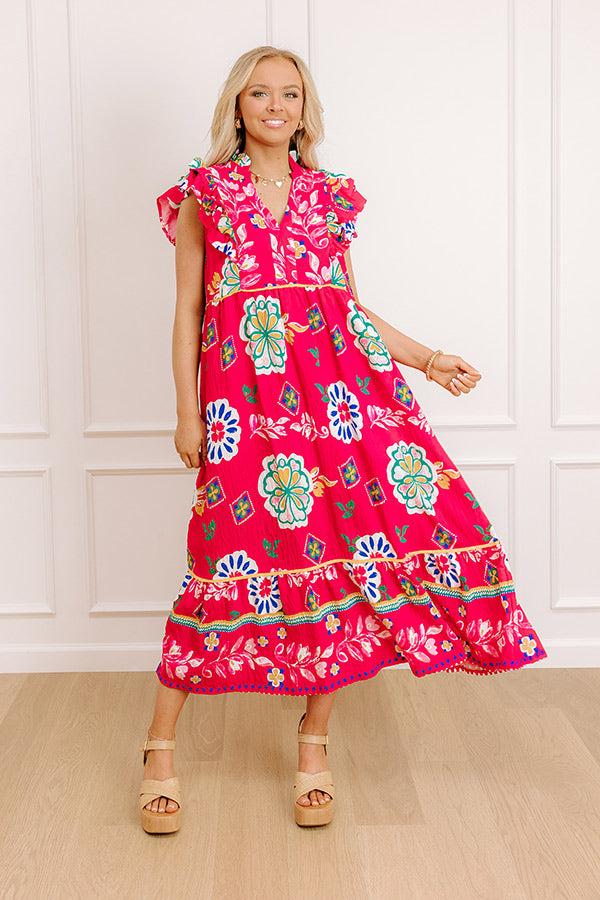Margarita Sippin Floral Midi Dress Product Image
