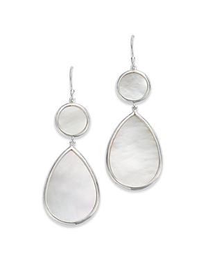 Womens Polished Rock Candy Sterling Silver & Mother-Of-Pearl Drop Earrings Product Image