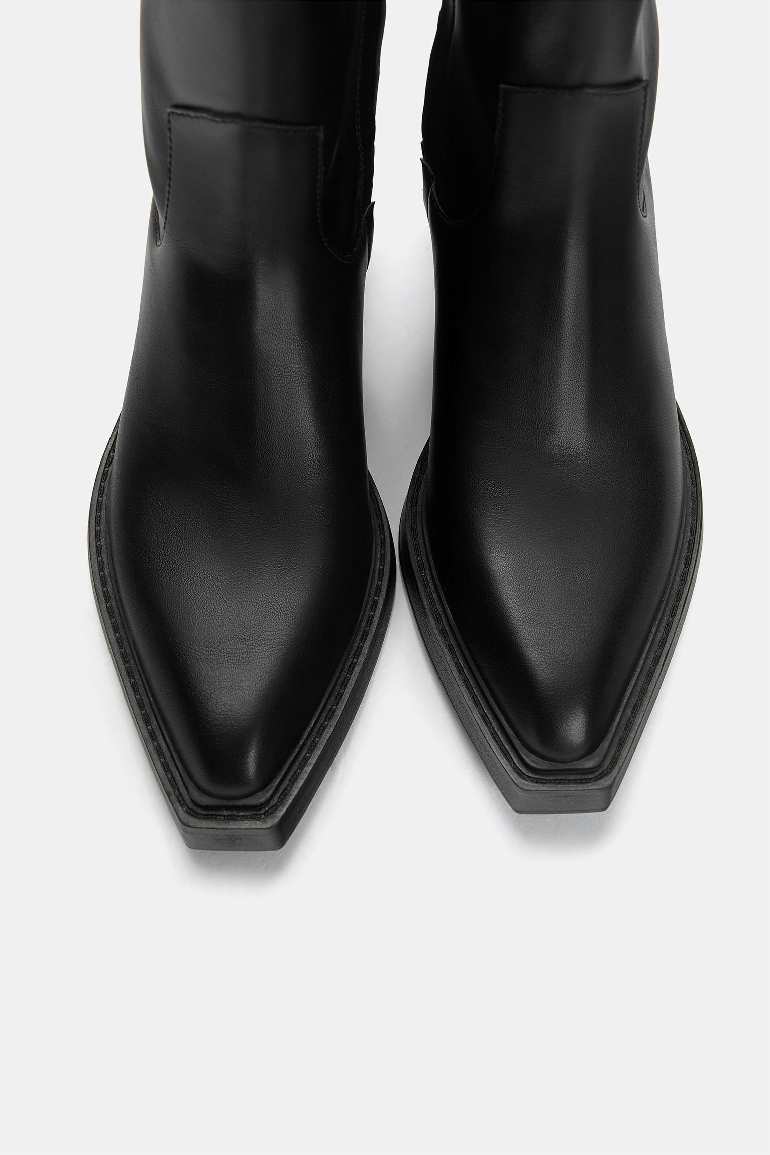 Cowboy high-heel ankle boots Product Image