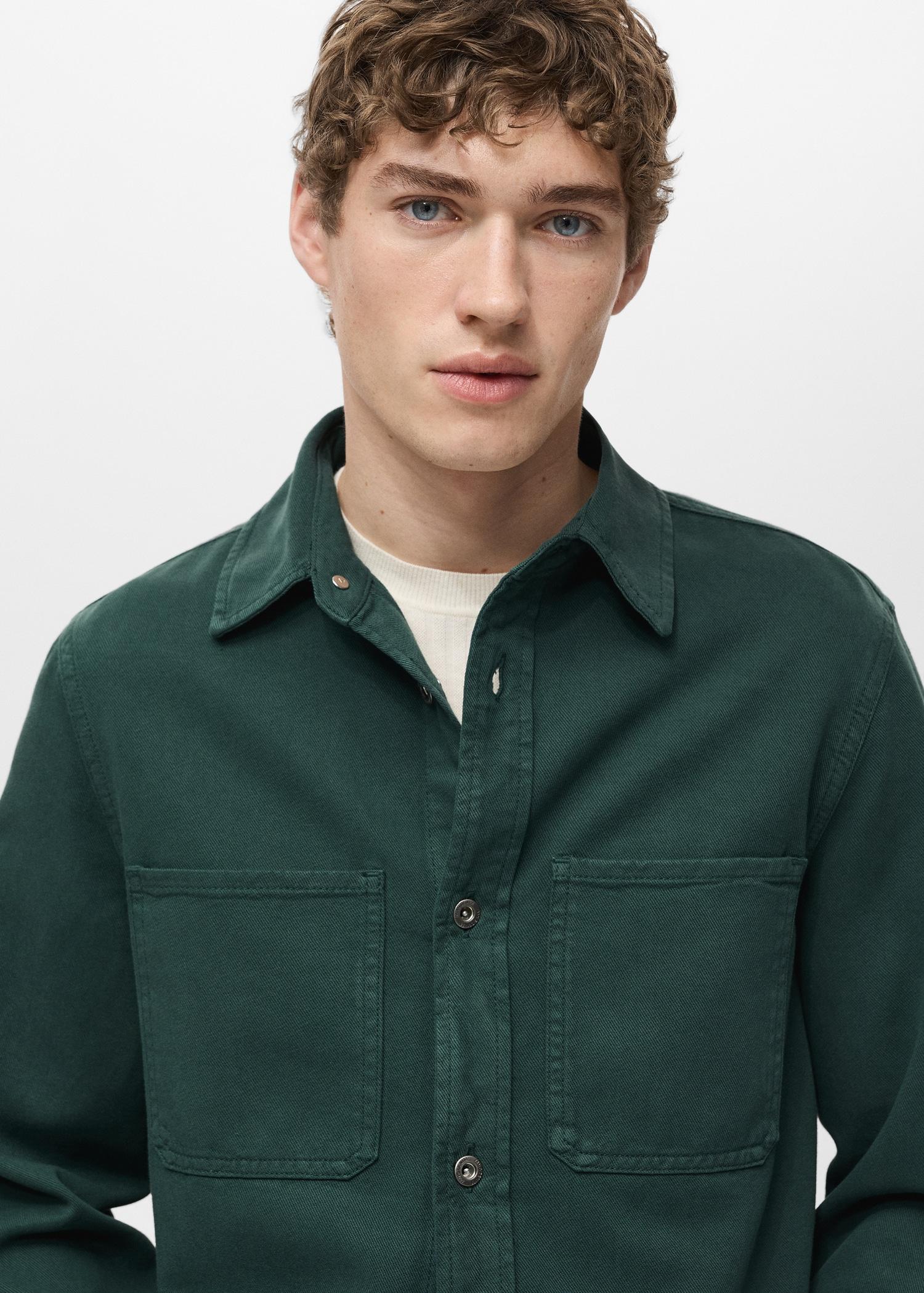 Tencel regular-fit overshirt - Men | MANGO USA Product Image