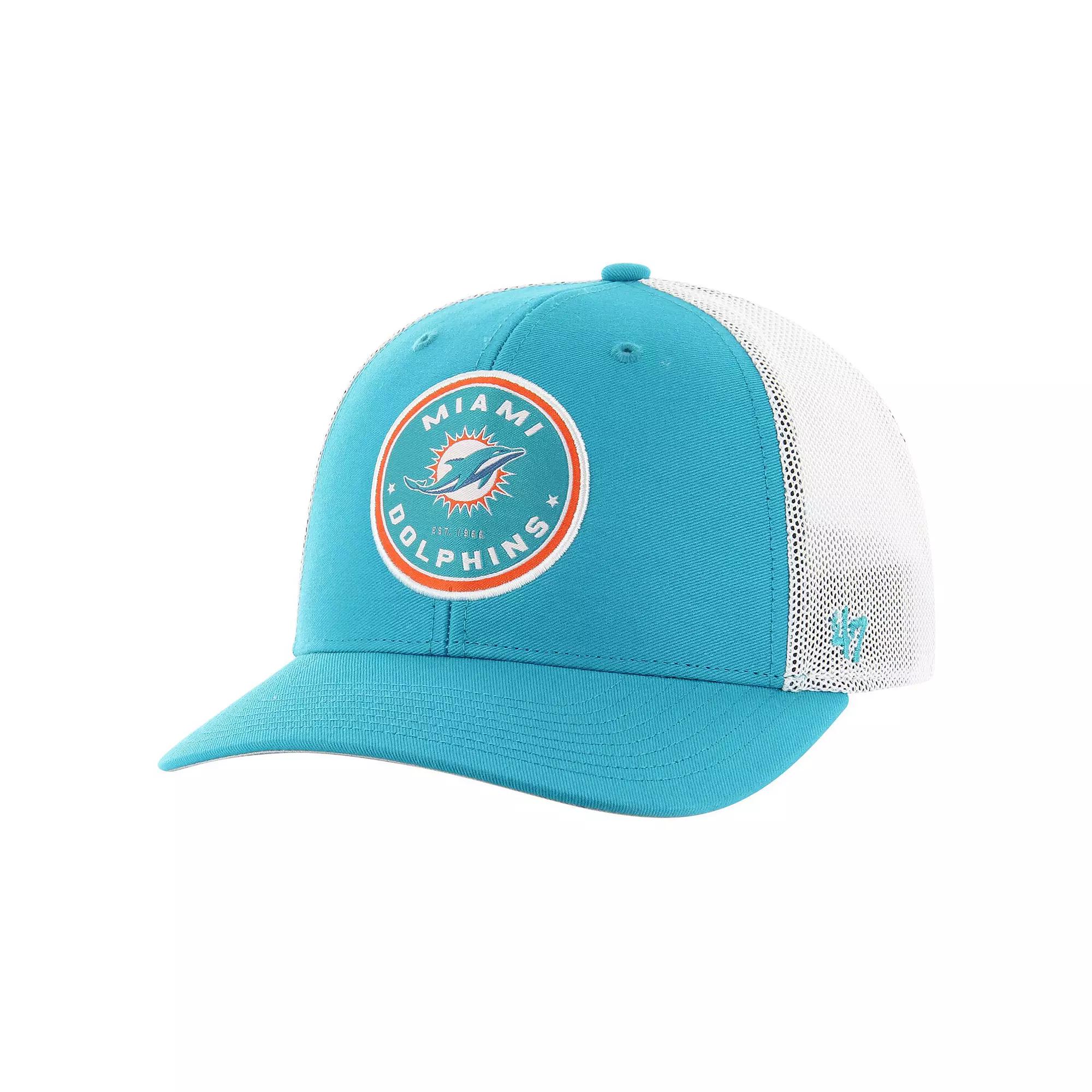 Men's '47 Aqua Miami Dolphins Disclose Trophy Stretch Fit Hat,  Product Image