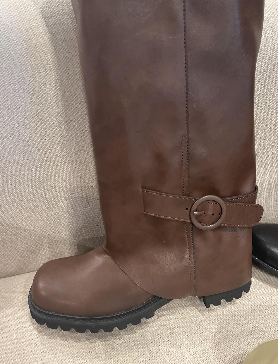 Joey Motorcycle Boot In Brown Product Image