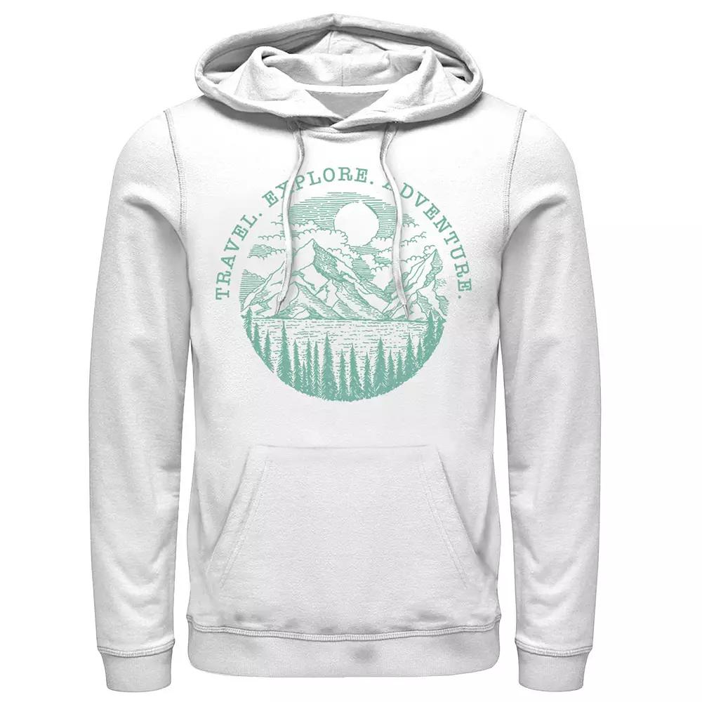 Men's Travel Explore Adventure Sketch Mountains Hoodie,  Product Image
