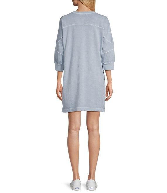 Westbound 3/4 Sleeve Crew Neck Dress Product Image