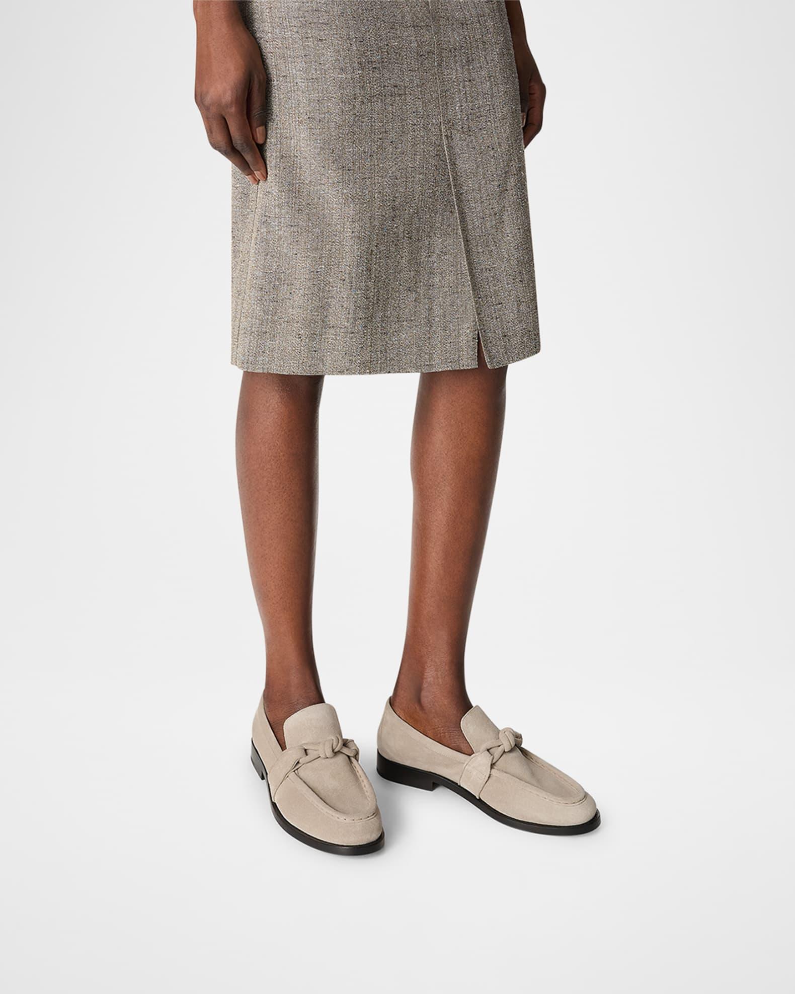 Astaire Knot Soft Suede Loafers Product Image