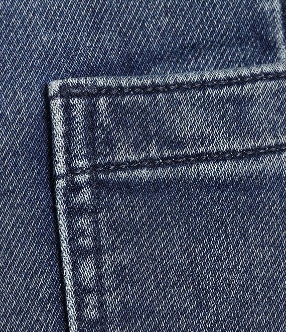 Faherty Stretch Terry High Rise Wide Leg Front Patch Pocket Jeans Product Image