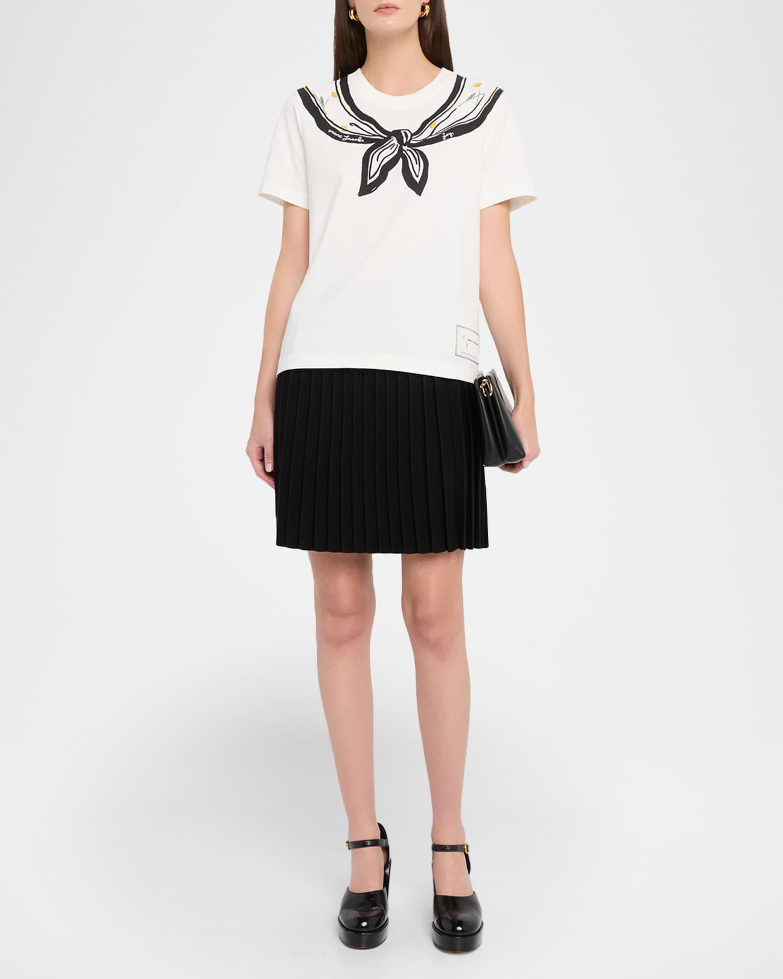 Trompe-L'oeil Short-Sleeve Scarf Tee Product Image