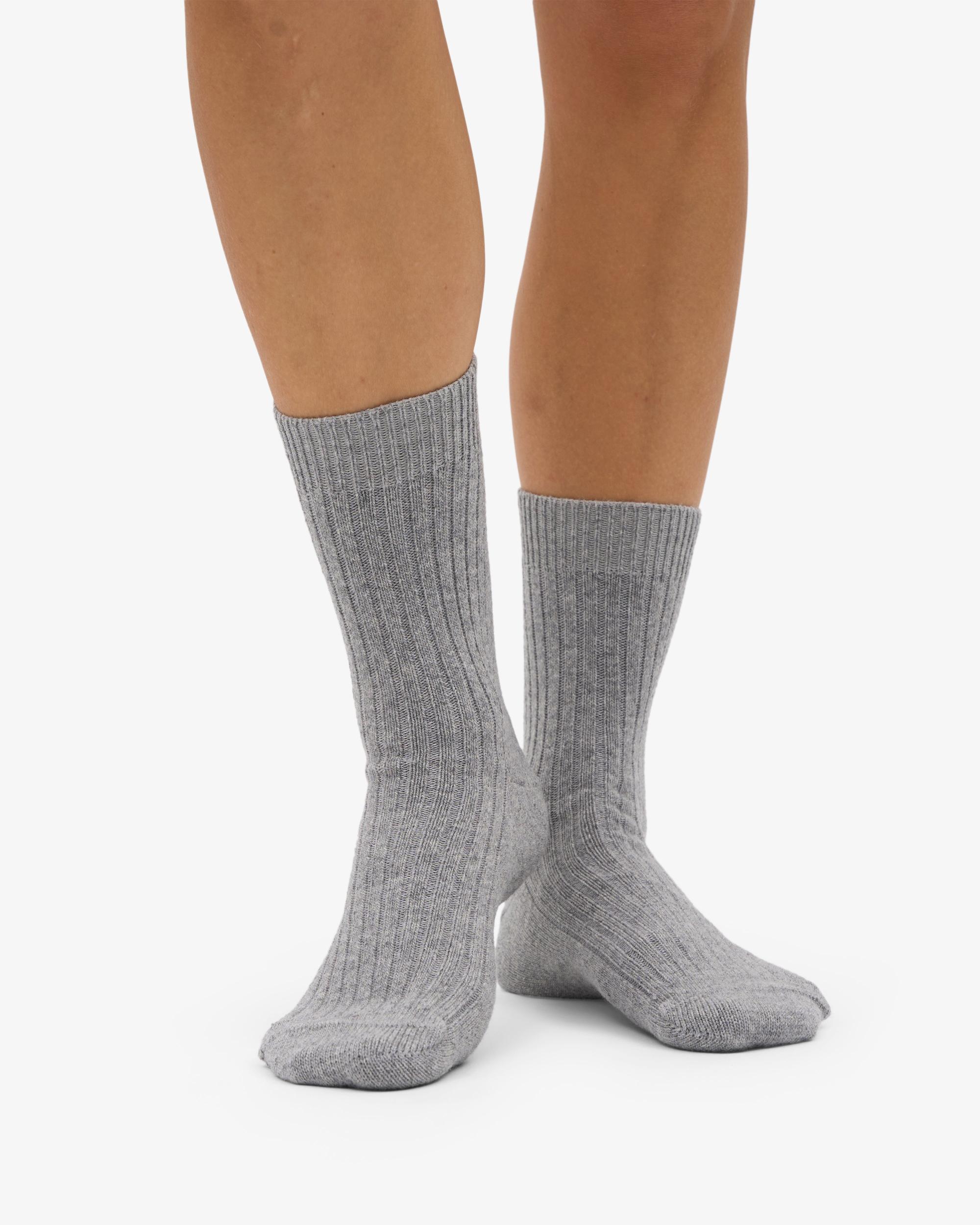 Merino Wool Blend Sock - Deep Black Product Image