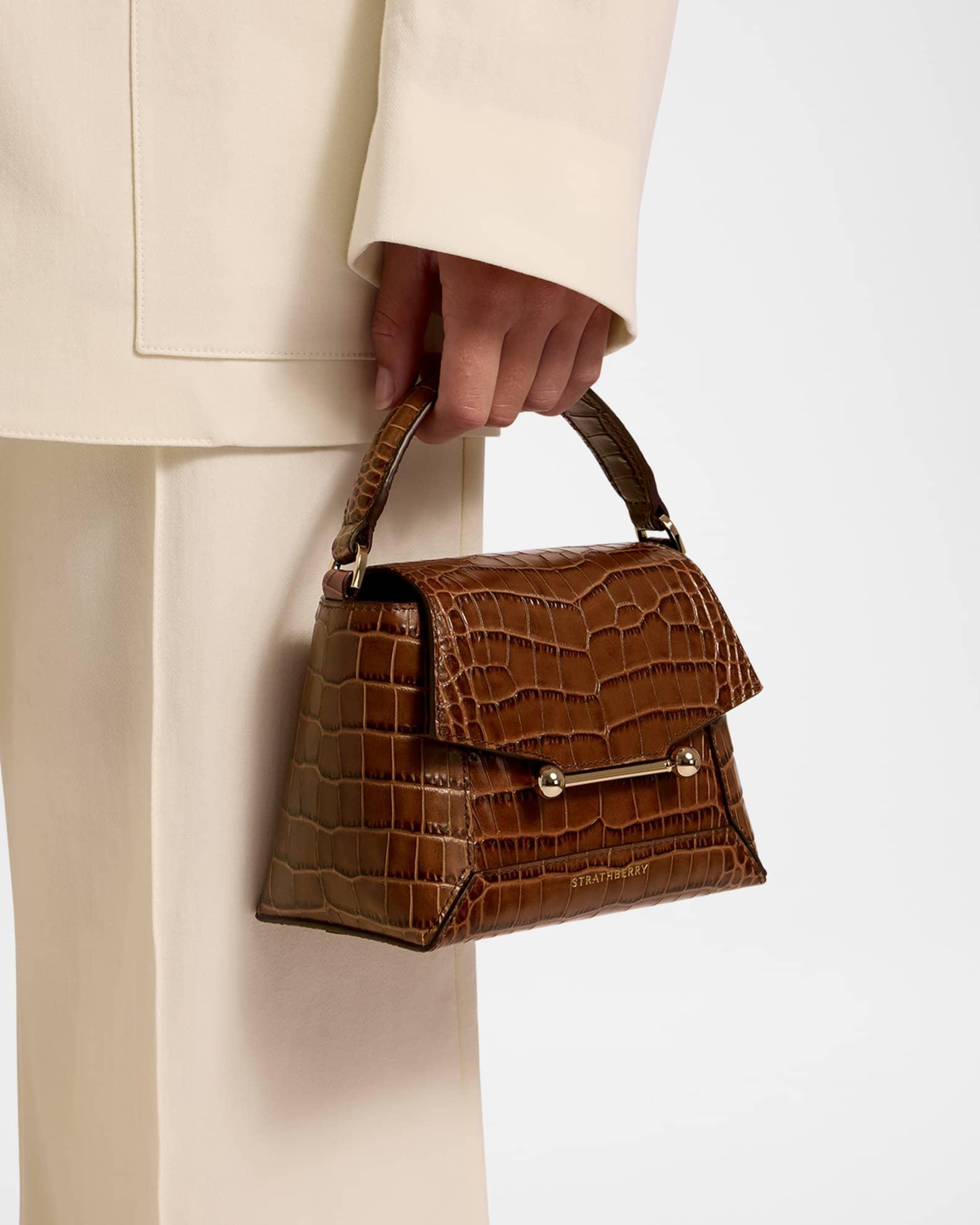 Mosaic Nano Croc Leather Top-Handle Bag Product Image