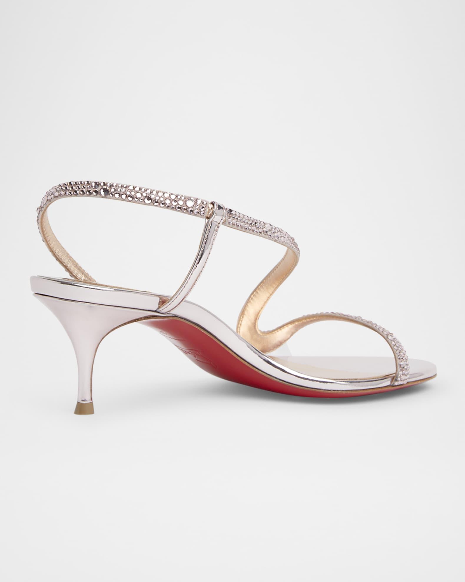 Rosalie Strass Red Sole Slingback Sandals Product Image