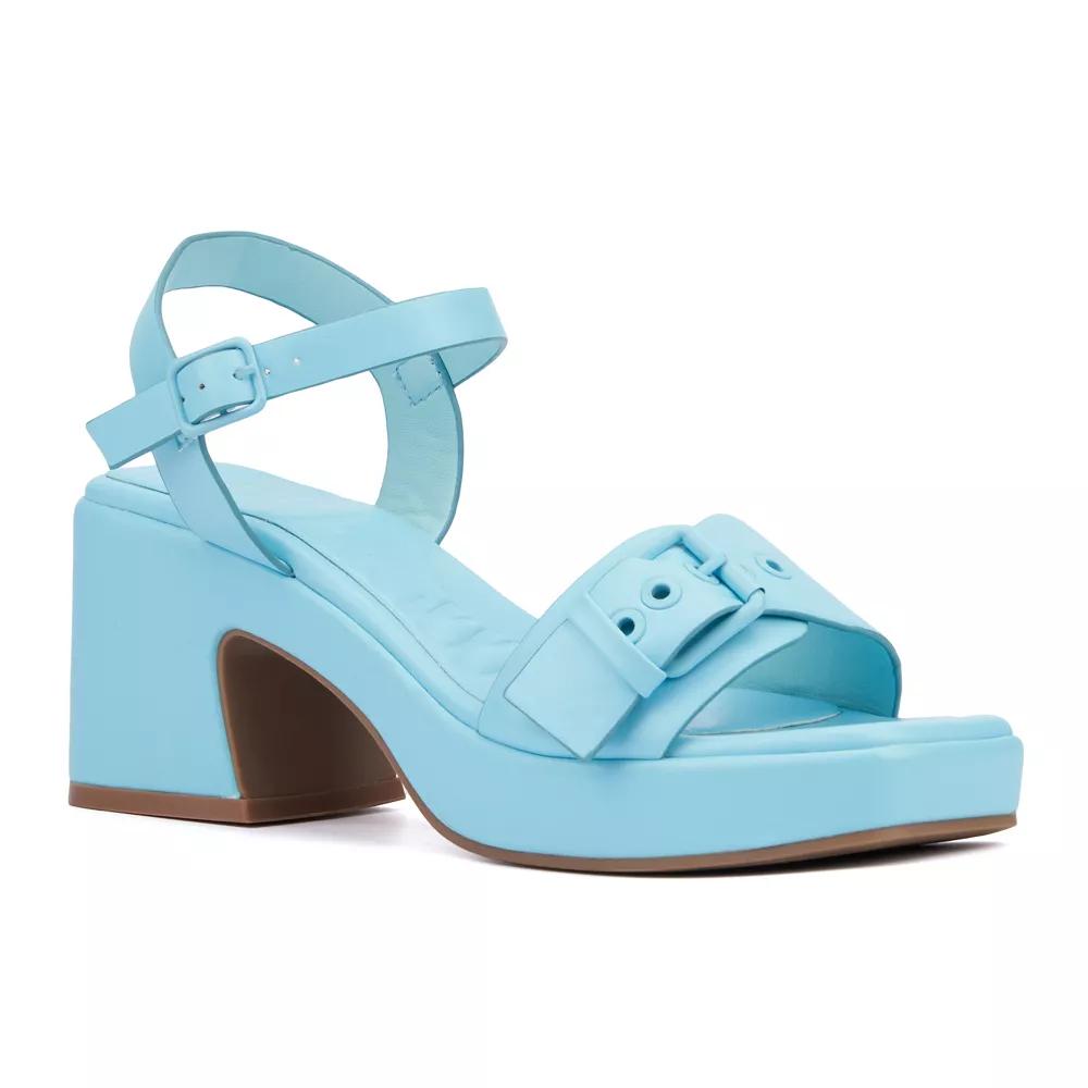 Olivia Miller Slay Women's Platform Heels, Size: 9, Light Blue Product Image