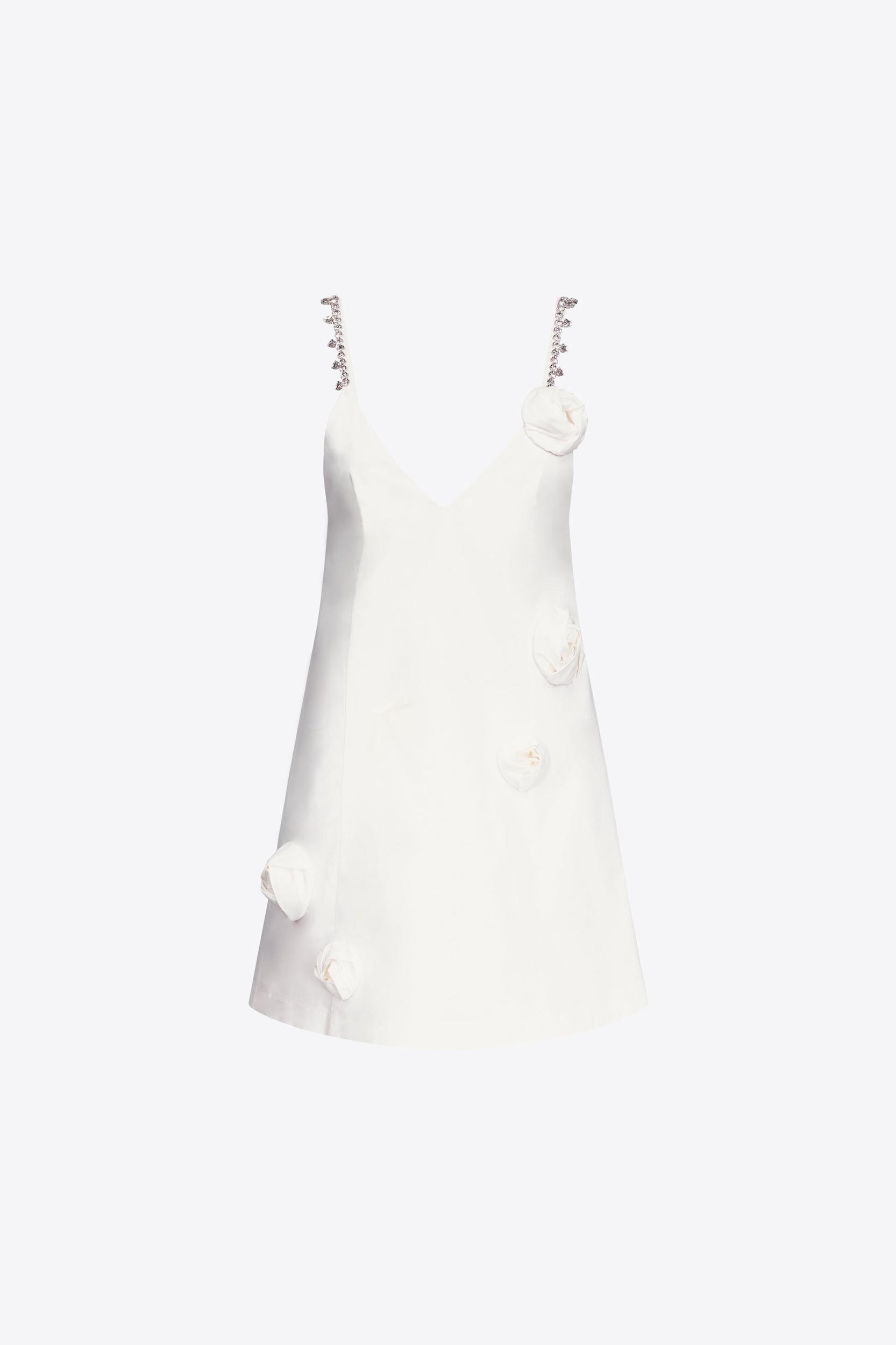 Crystal Rosette Poplin Mini Dress Product Image