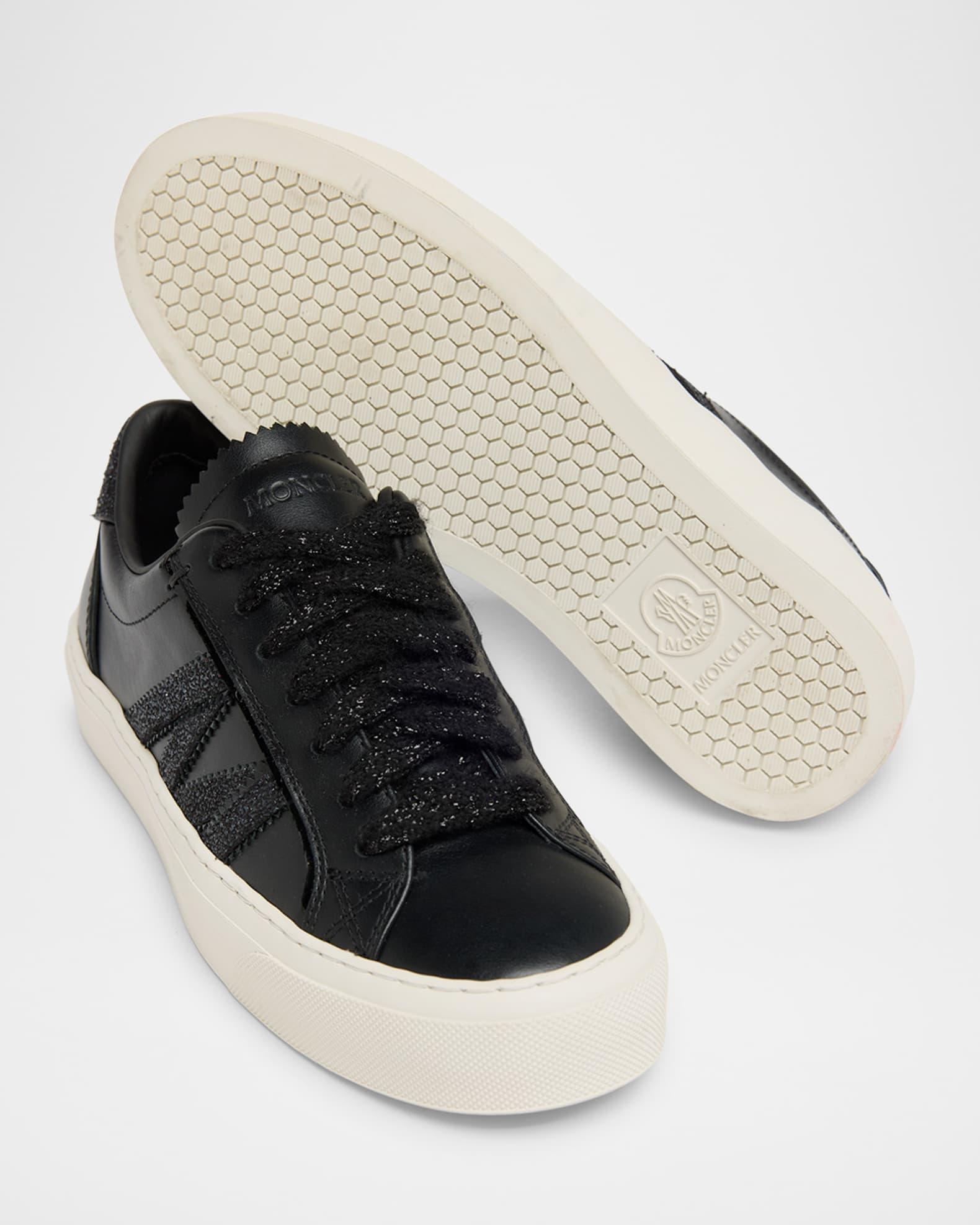 Monaco 2 Low-Top Glitter Leather Sneakers Product Image