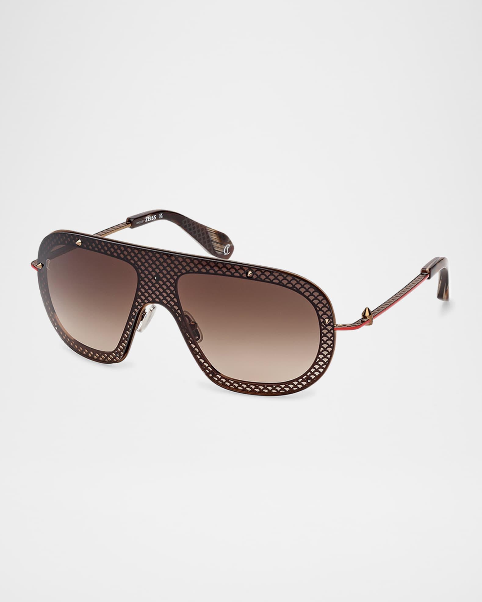 Studded Metal Shield Sunglasses Product Image