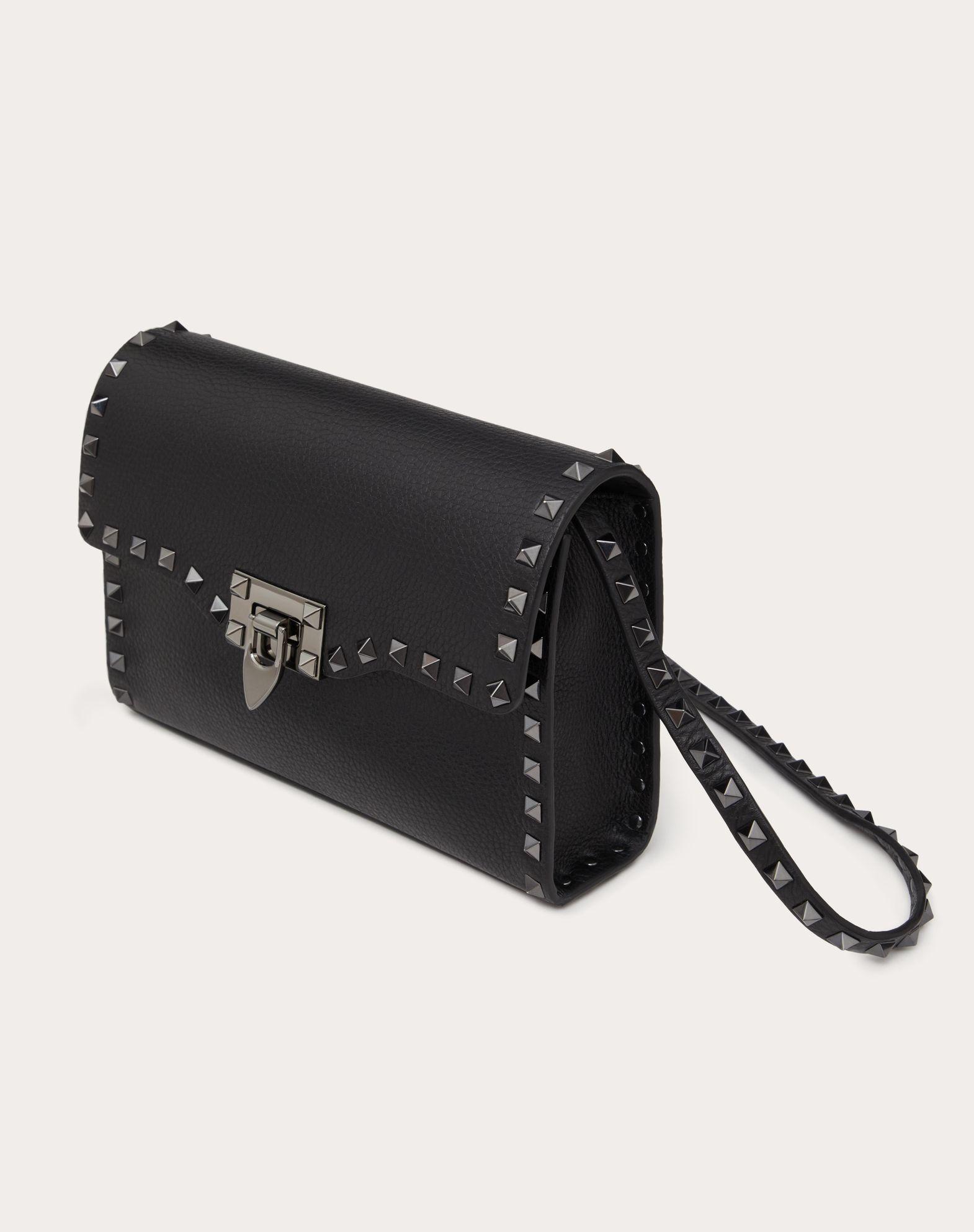 Small Rockstud Grainy Calfskin Crossbody Bag Product Image