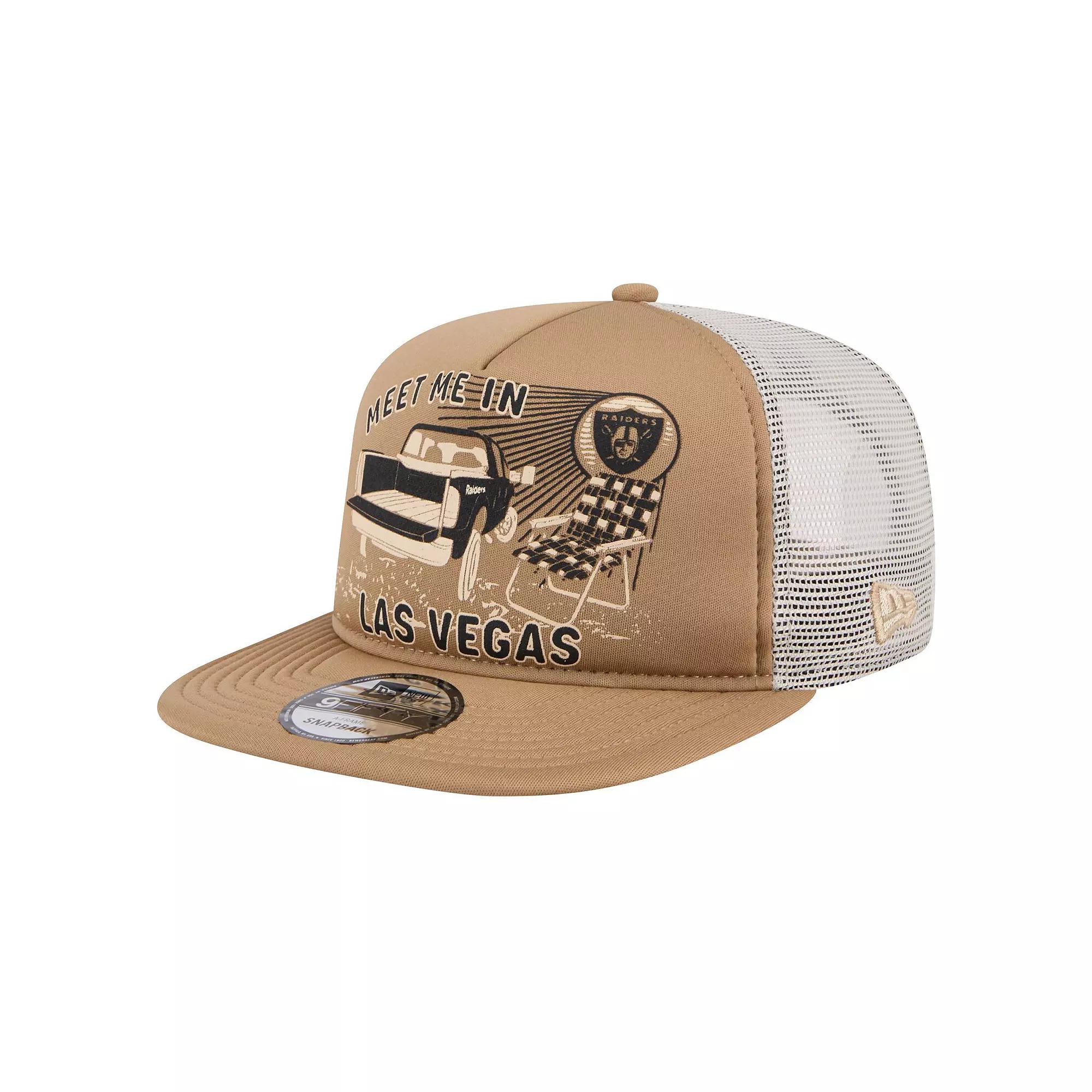 Men's New Era Tan Las Vegas Raiders Meet Me 9FIFTY Snapback Hat, Lvr Team Product Image