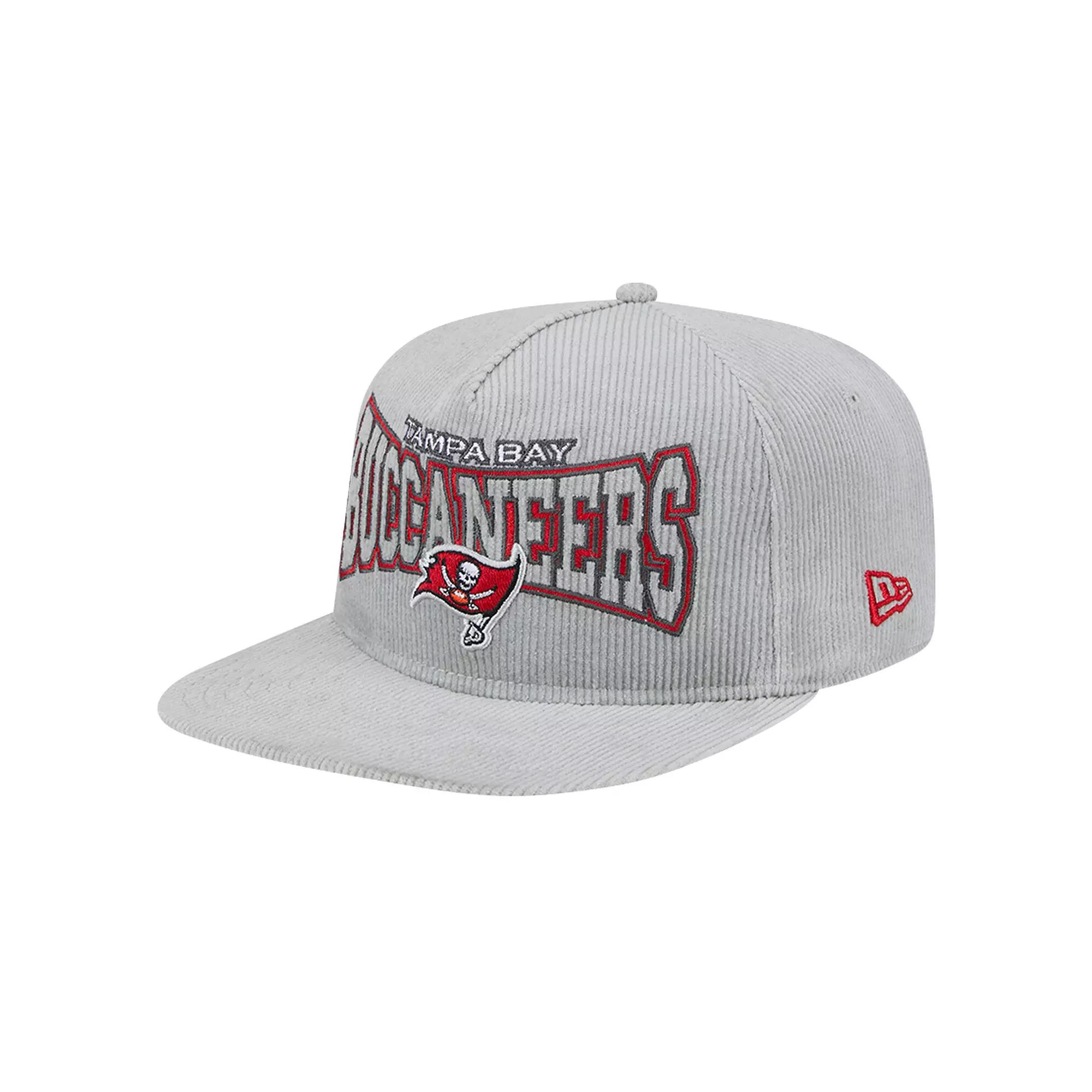 Men's New Era  Gray Tampa Bay Buccaneers Corduroy��Golfer Adjustable Hat, Grey Product Image