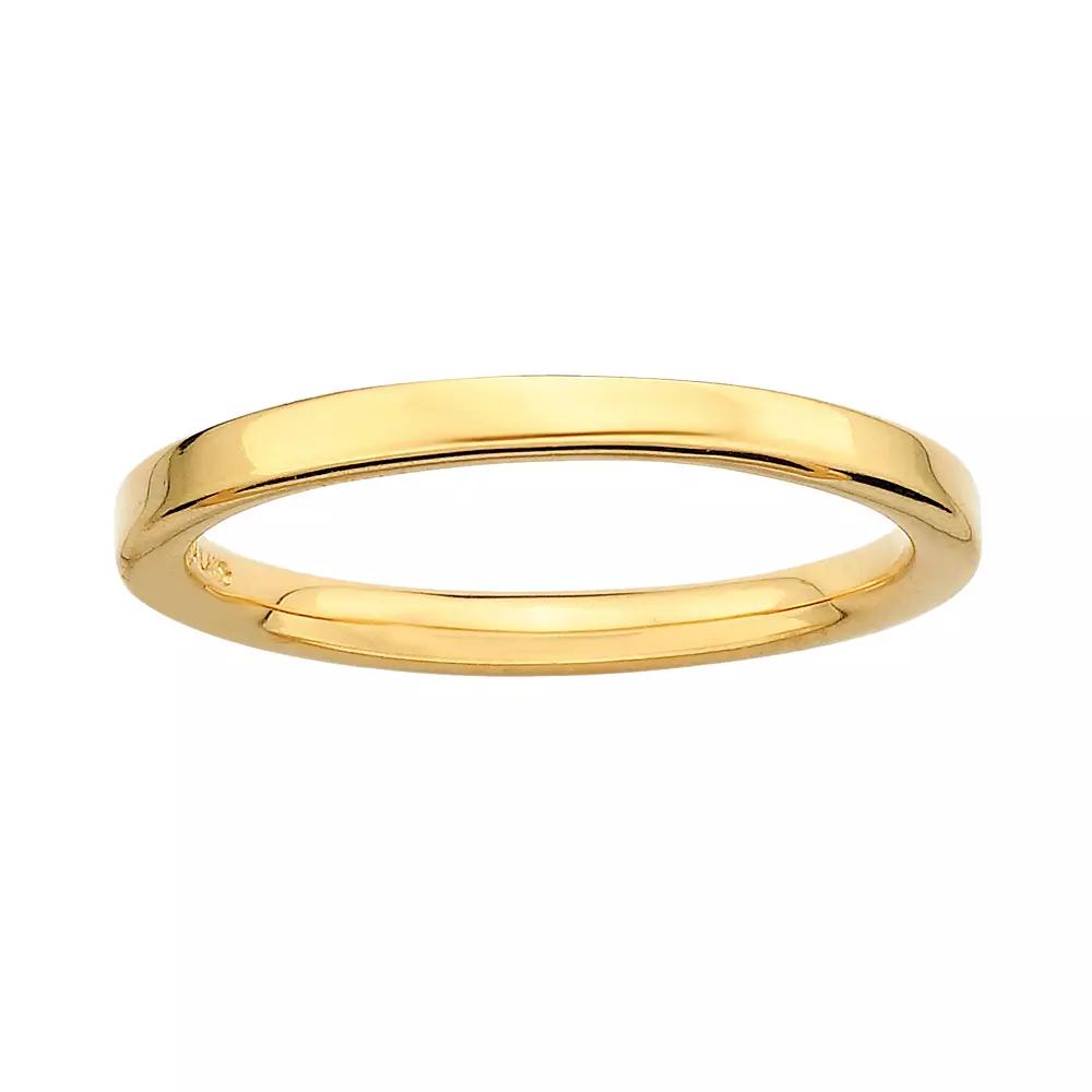 Stacks & Stones 18k Gold Over Silver Stack Ring, Women's, Size: 7 Product Image