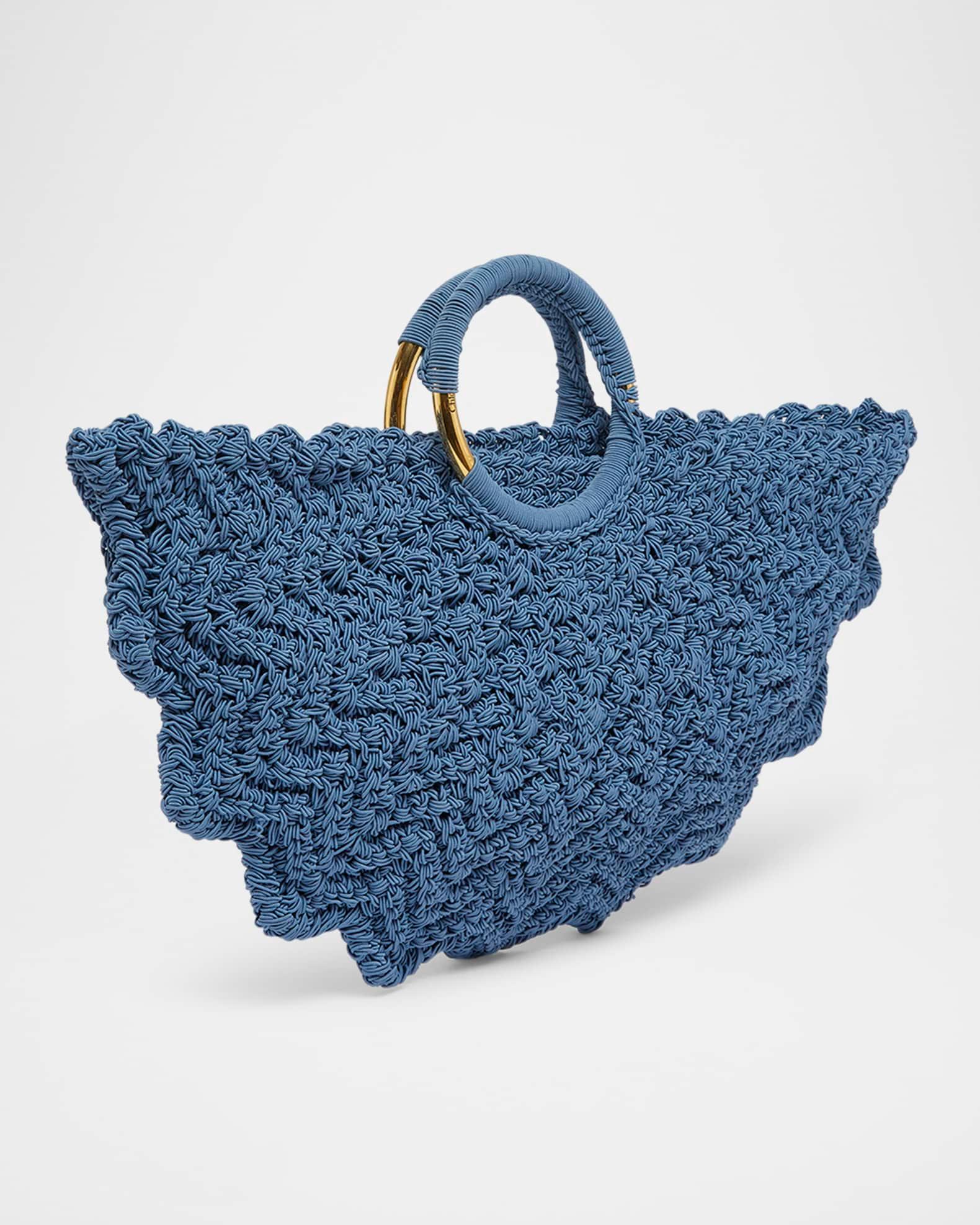 Passementerie Crochet Top-Handle Bag in Fabric  Product Image