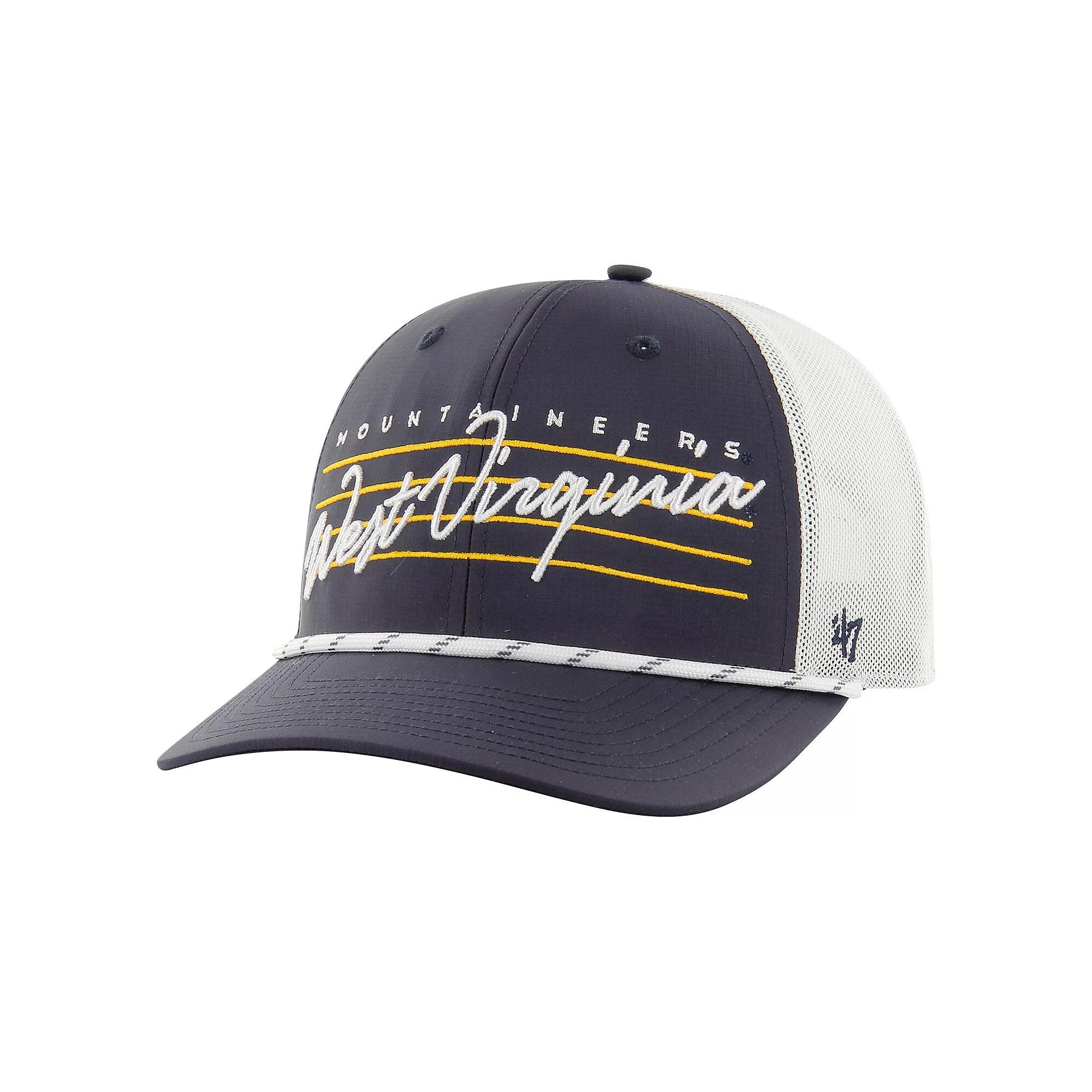 Men's '47 Navy West Virginia Mountaineers Downburst Trucker Adjustable Hat, Blue Product Image
