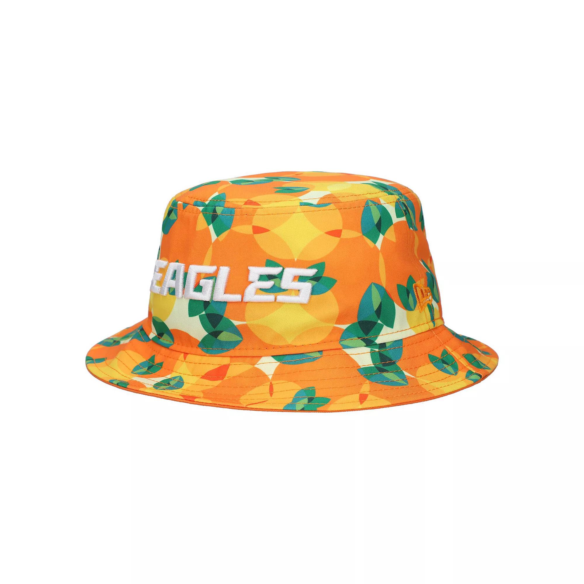 Men's New Era Orange Philadelphia Eagles Citrus Bucket Hat, Size: Small/Medium Product Image