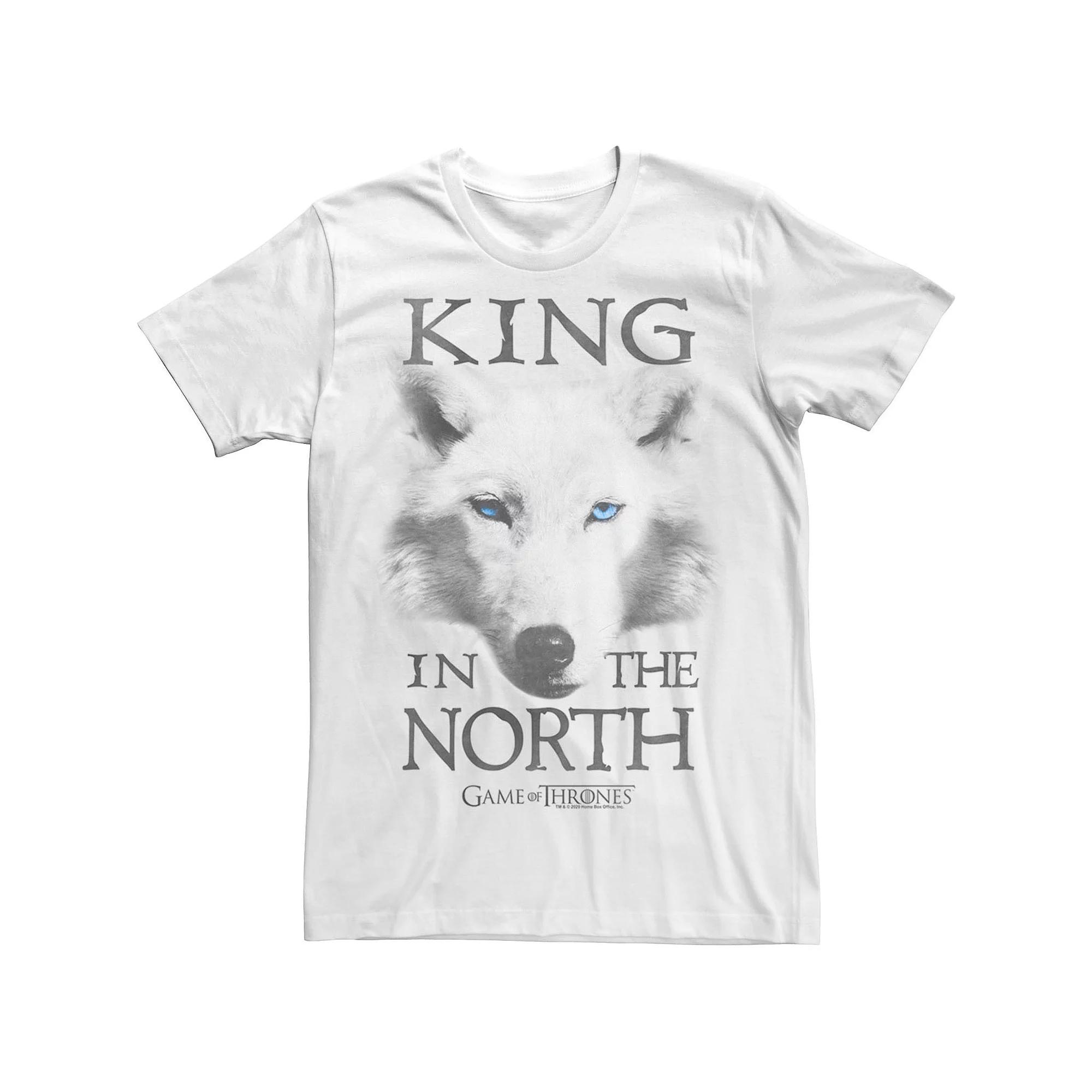 Men's Game Of Thrones King In The North Tee, Size: Small, White Product Image