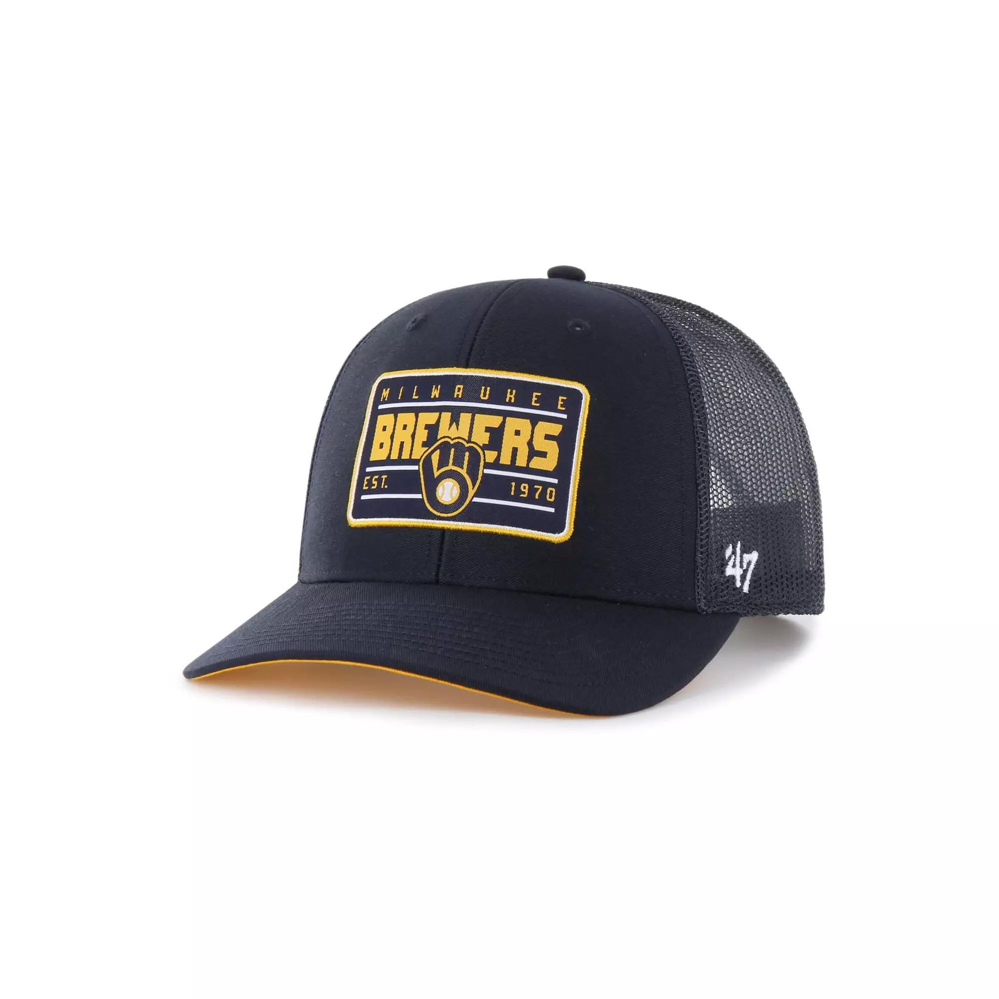 Men's '47 Navy Milwaukee Brewers Hardline Trucker Adjustable Hat, Blue Product Image
