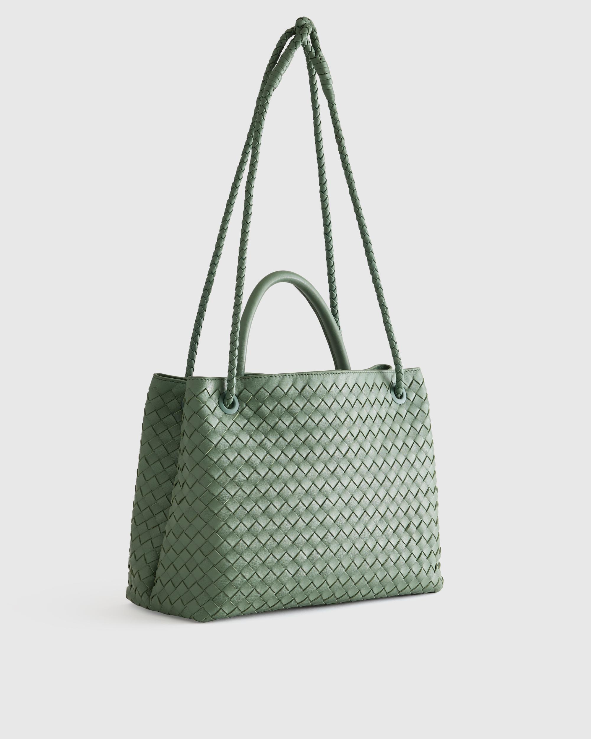 Quince | Women's Italian Leather Handwoven Satchel Product Image