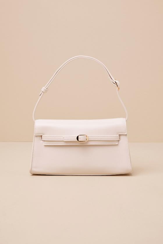 Calandra Bone Vegan Leather Shoulder Bag Product Image
