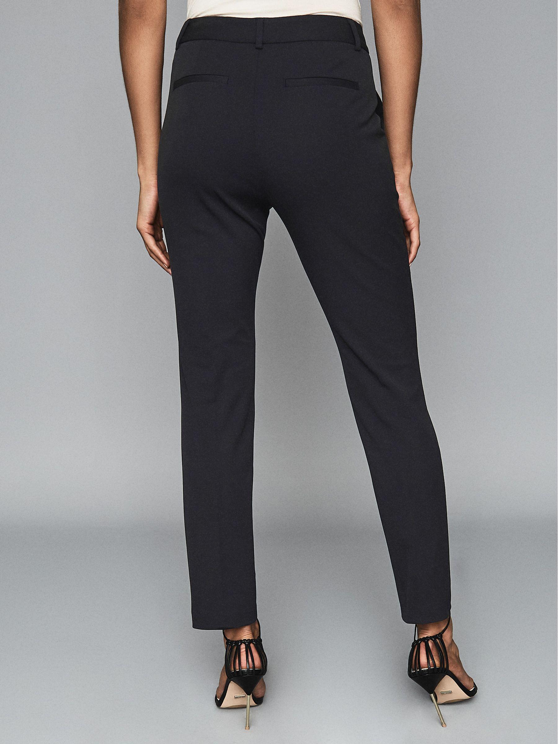 Cropped Tailored Trousers in Navy Product Image