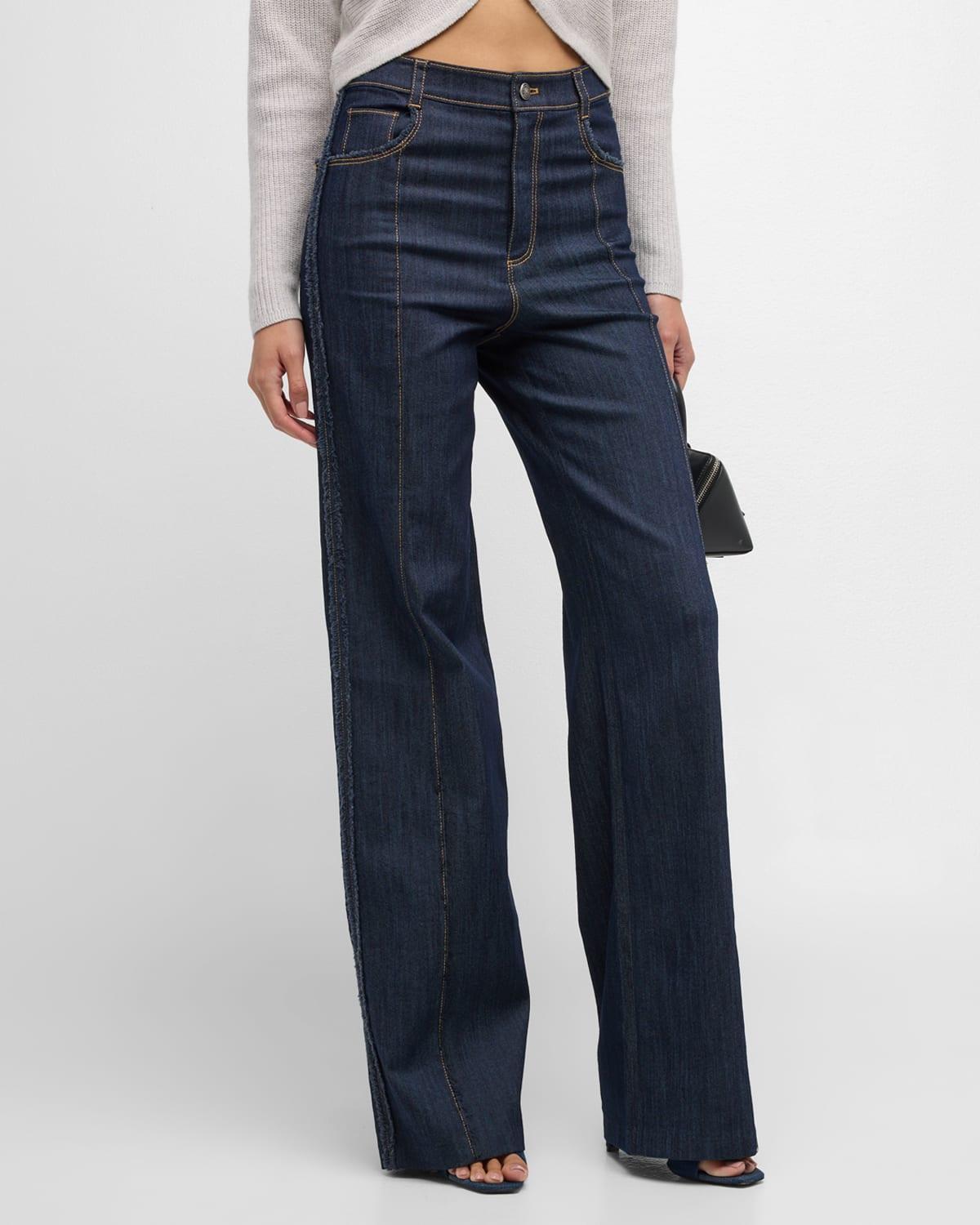 Womens Francine High-Rise Stretch Straight-Leg Jeans Product Image