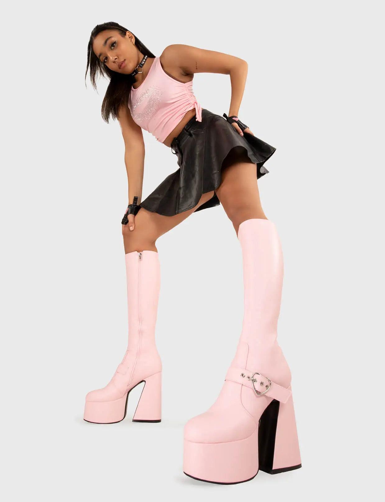 Walk With Love Platform Knee High Boots Product Image
