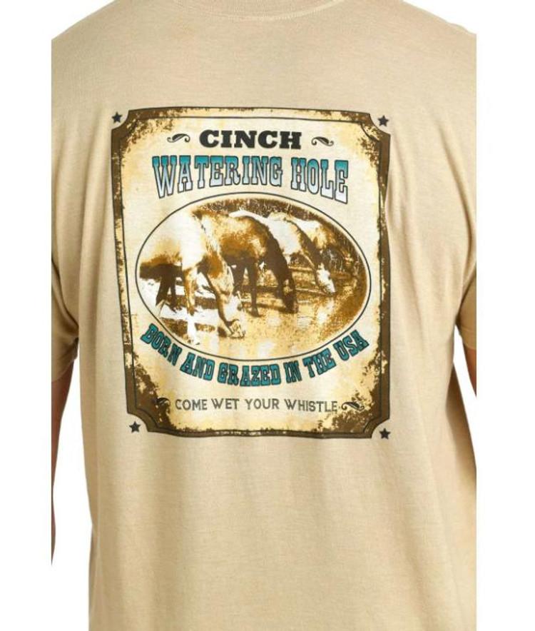 SALE Cinch® Men's S/S Cream Watering Hole T-Shirt Product Image