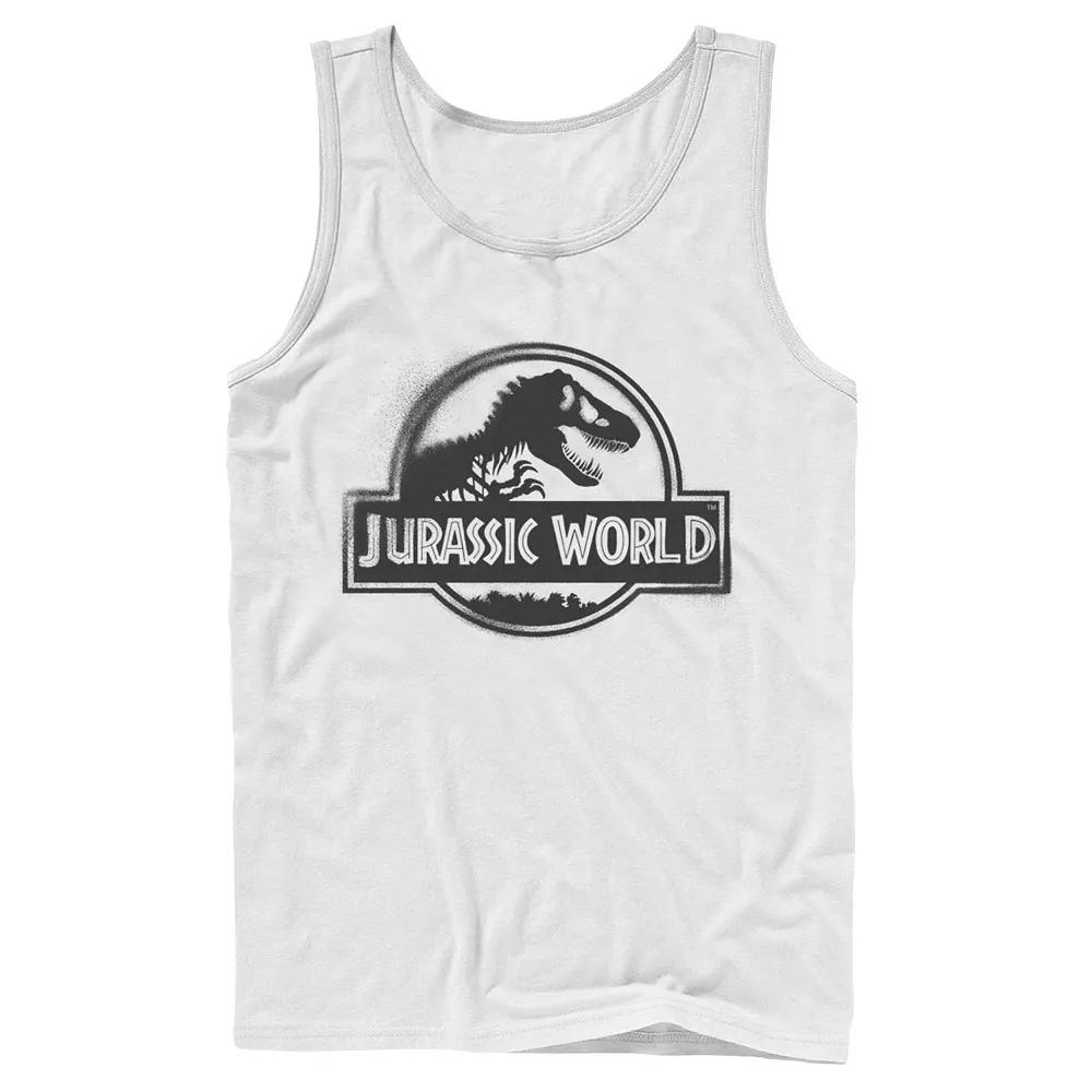 Men's Jurassic World Two Black Spray Paint Logo Tank Top,  Product Image