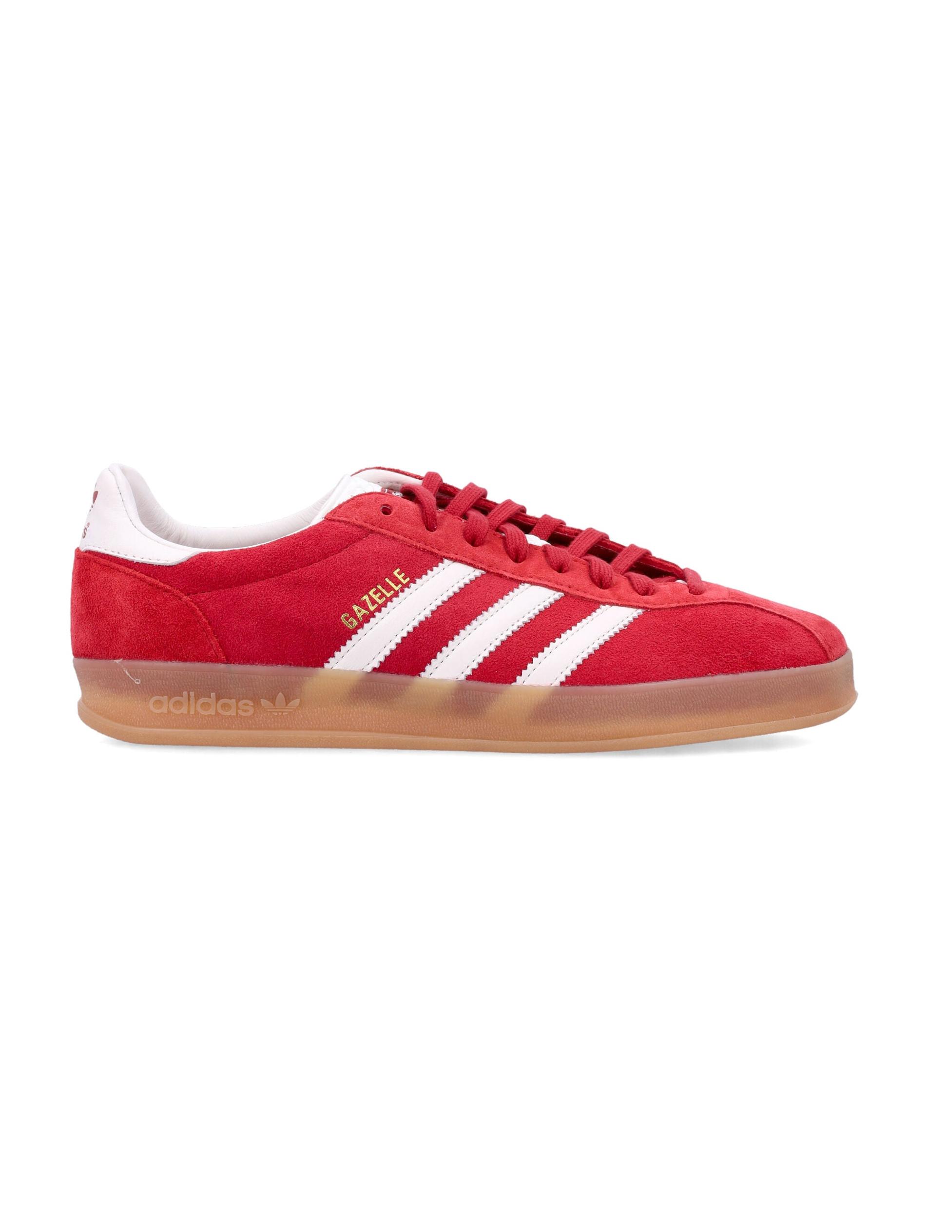 ADIDAS ORIGINALS Gazelle Suede Sneakers With Branded Heel In Red Product Image