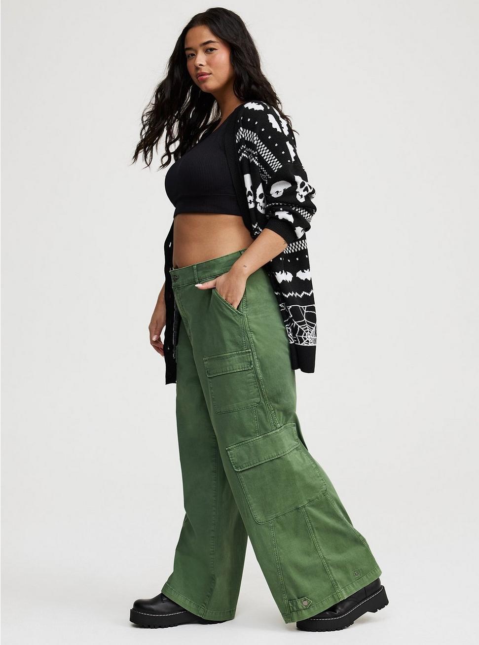 High Rise Baggy Cargo Wide Leg Pant Product Image