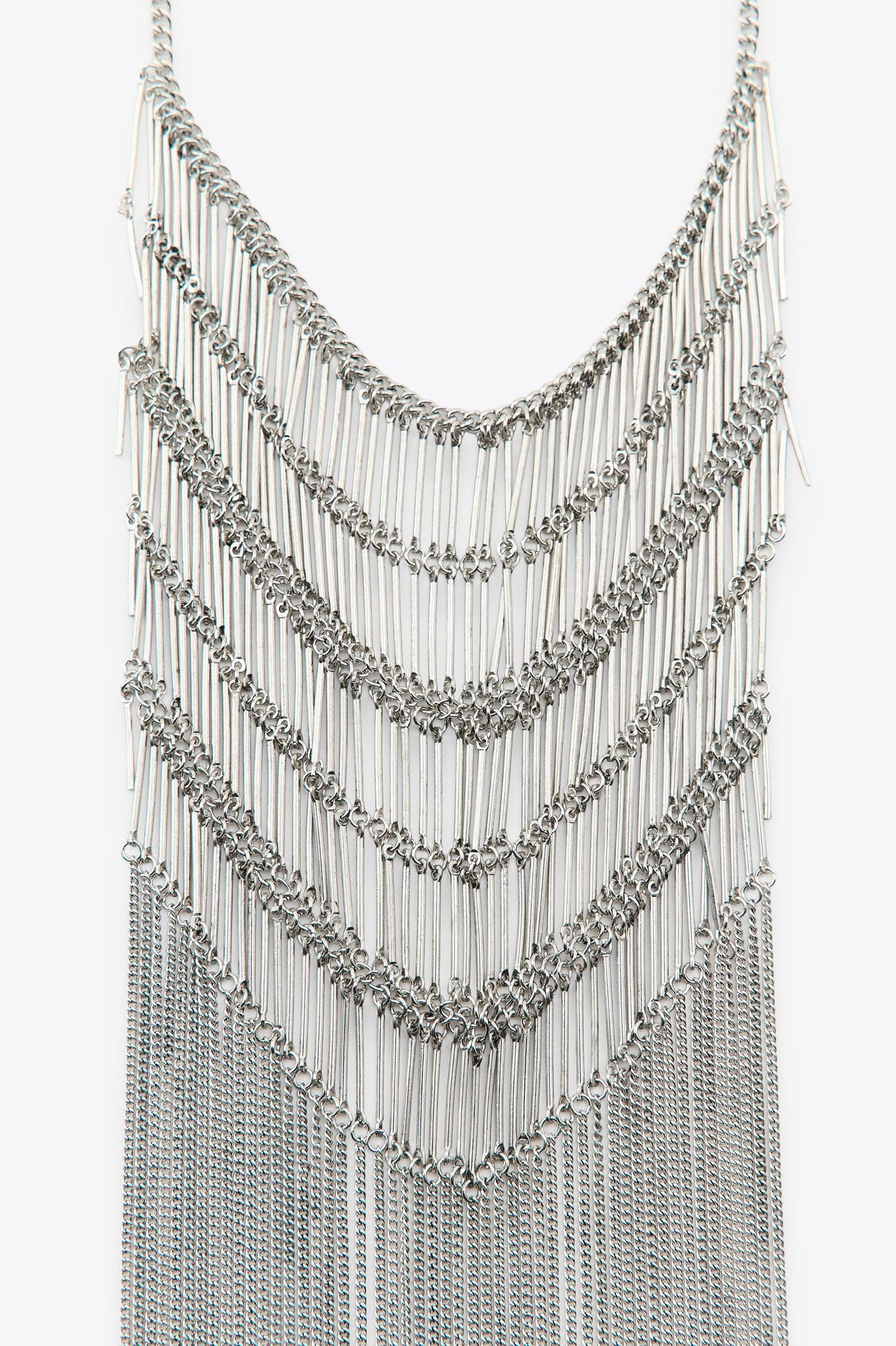 MULTI-CHAIN WATERFALL NECKLACE Product Image