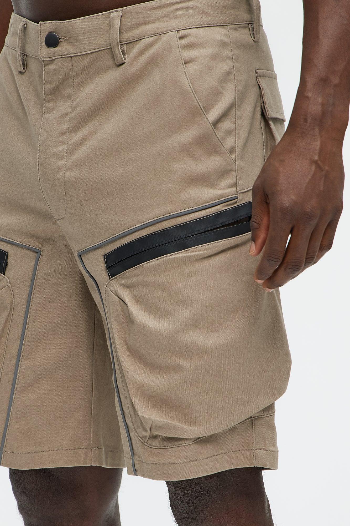 Word On The Street Utility Short - Khaki Product Image