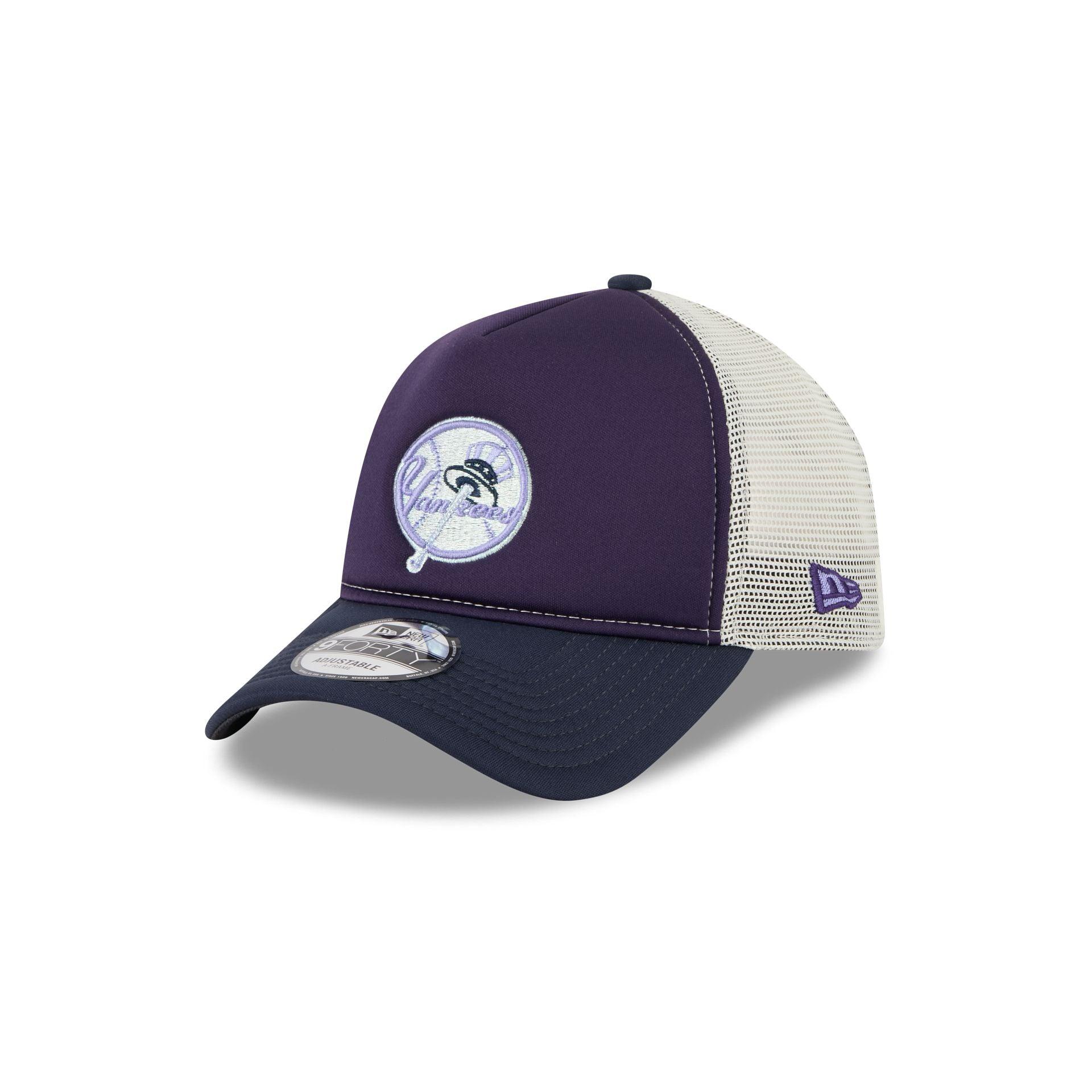 Pittsburgh Pirates Navy Purple 9FORTY A-Frame Trucker Hat Male Product Image