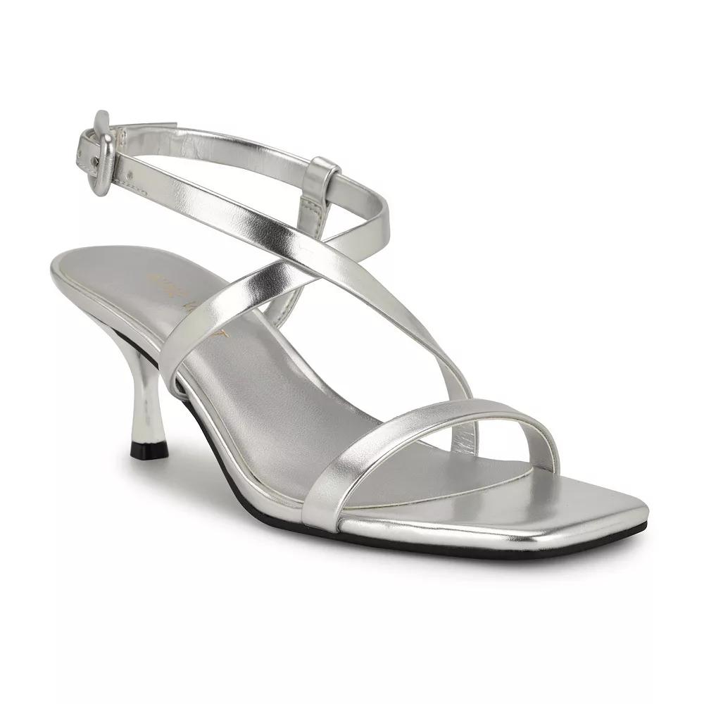 Nine West Hinell Women's Dress Sandals, Size: 9.5, Silver Product Image