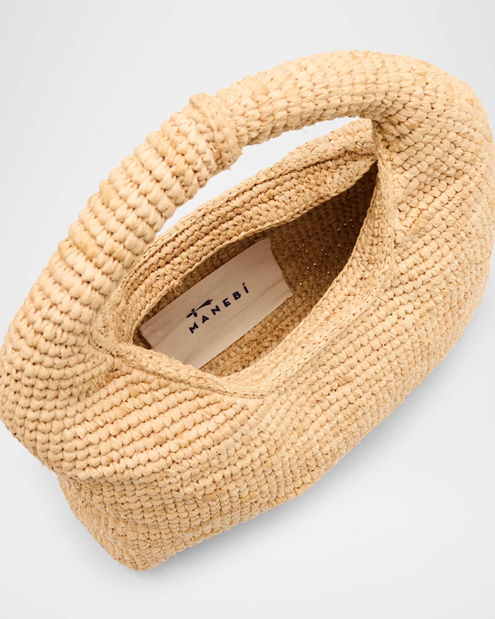 Half Moon Raffia Top-Handle Bag Product Image