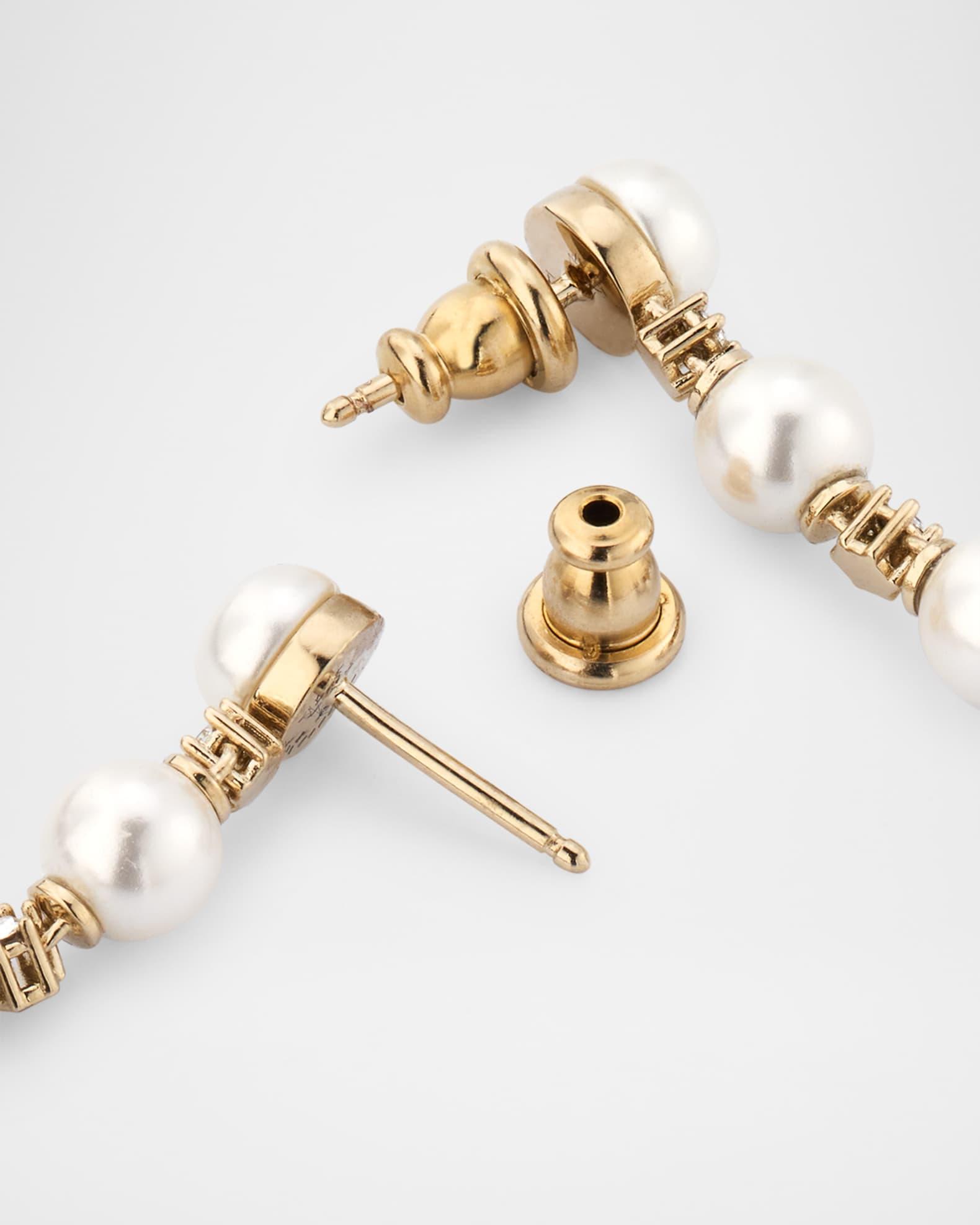 Pearly Skull Drop Earrings Product Image