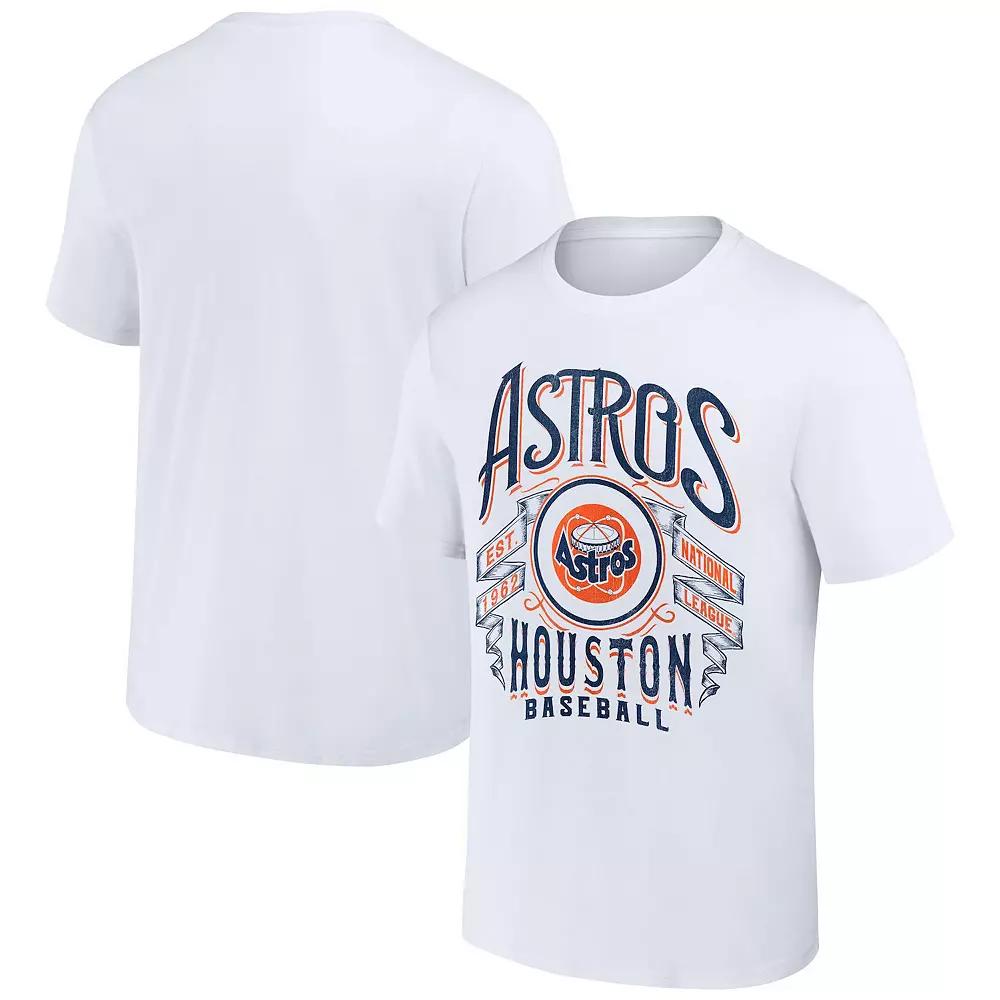 Men's Darius Rucker Collection by Fanatics White Houston Astros Distressed Rock T-Shirt,  Product Image