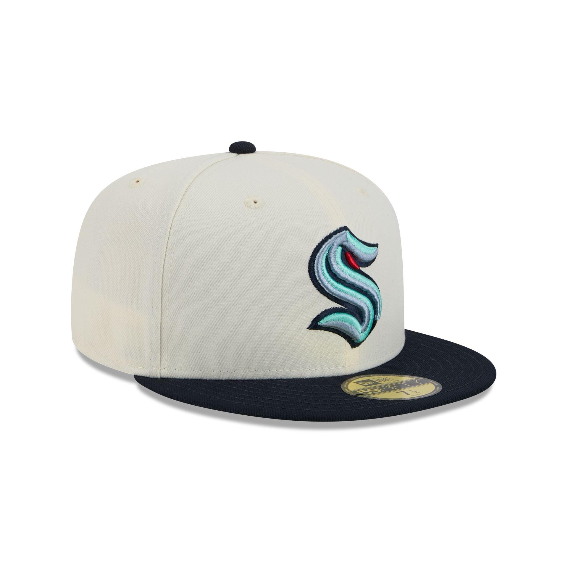 Seattle Kraken Chrome White 59FIFTY Fitted Hat Male Product Image