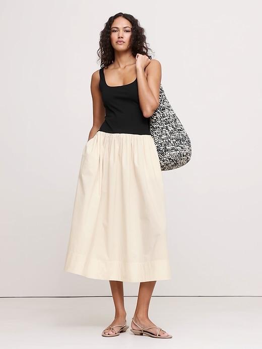 Drop-Waist Midi Dress Product Image